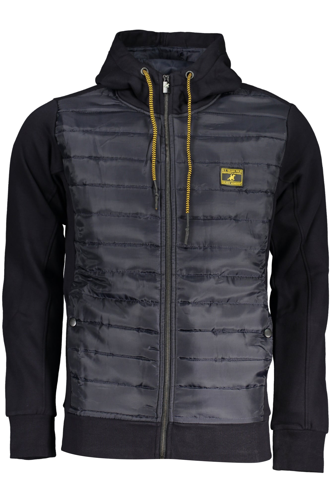 USF893_BLBLU – Blaue Herren-Sportjacke mit Kapuze und kontrastierenden Details – Größe: XL, 2XL, 3XL, M, L – Farbe: Blu