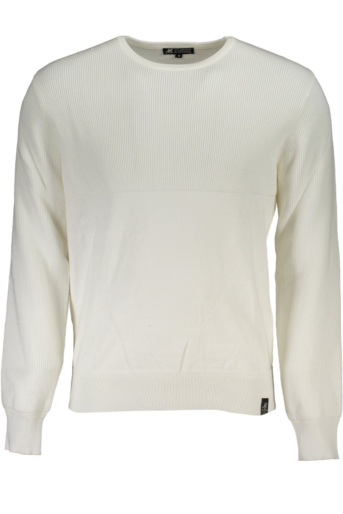USTR924_BIOFF-WHIT – Herren Langarmshirt Weiß mit Kontrastdetails und Logo – Rundhals – Größe: XL, 2XL, 3XL, L – Farbe: Bianco