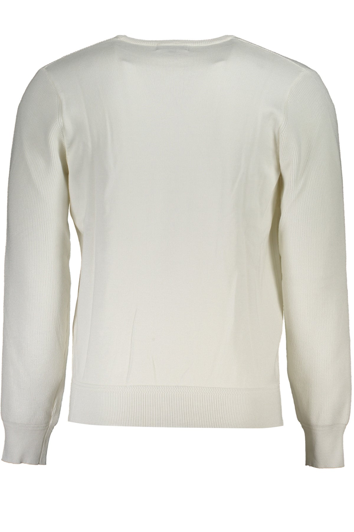 USTR924_BIOFF-WHIT – Herren Langarmshirt Weiß mit Kontrastdetails und Logo – Rundhals – Größe: XL, 2XL, 3XL, L – Farbe: Bianco