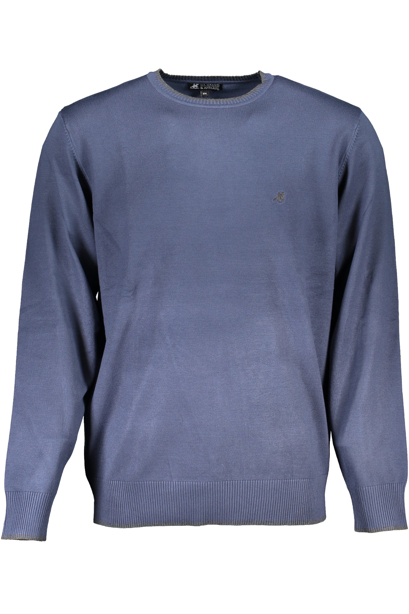 OUSTR264_BLCOPIATIV – Herrenhemden in Blau: Oversized Pullover mit Stickerei & Kontrastdetails – Größe: 3XL, 4XL, 5XL, 6XL – Farbe: Blu