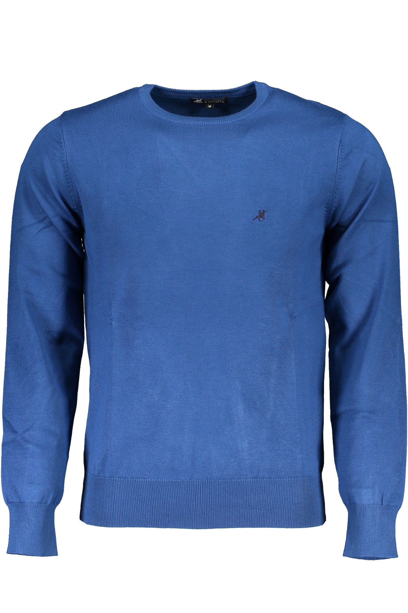 OUSTR260_BLDENIM – Oversized Herrenhemd Blau mit Stickerei und Rundhalsausschnitt – Größe: 3XL, 4XL, 5XL, 6XL – Farbe: Blu