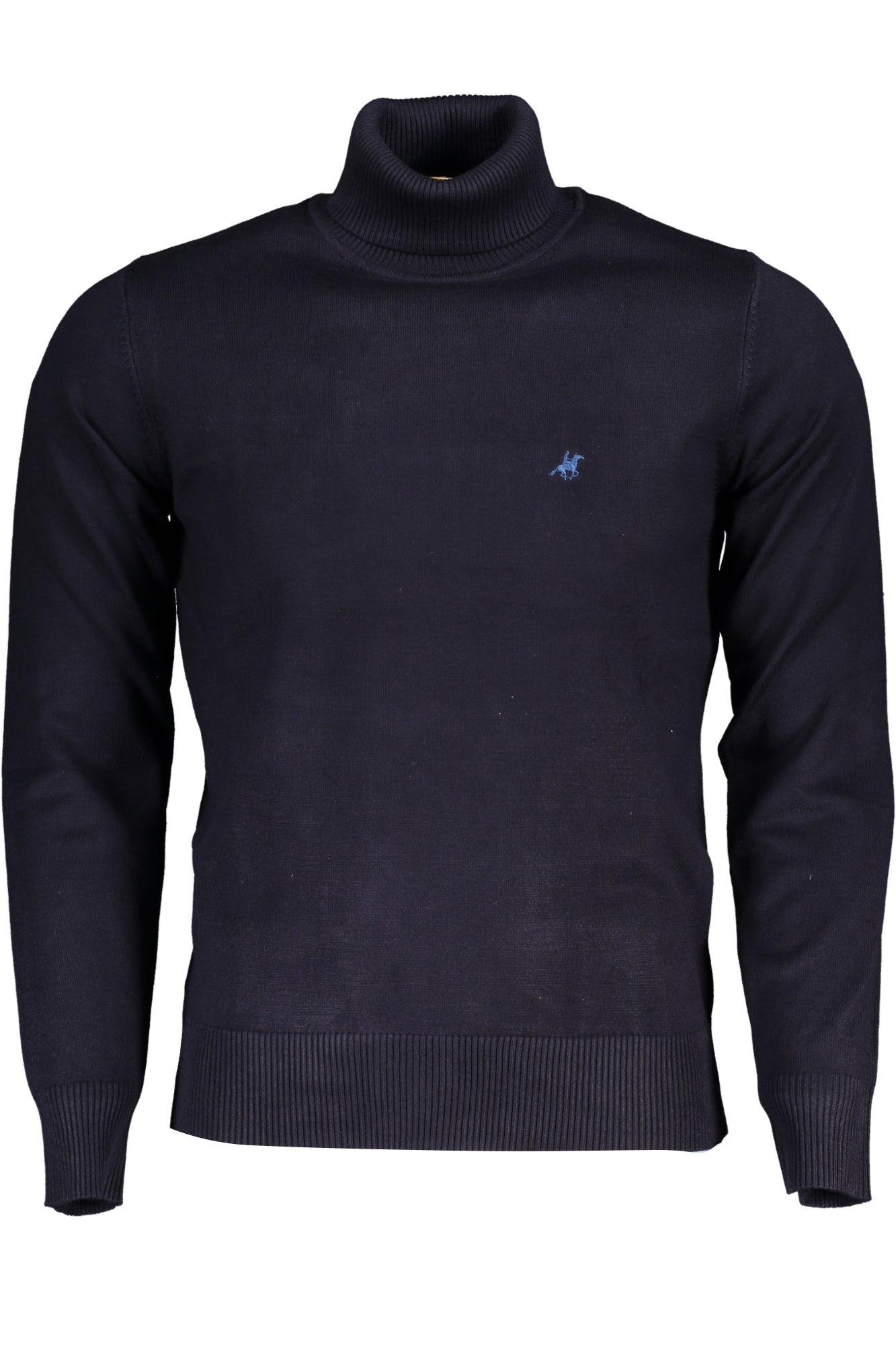 USTR205_BLBLU – Elegantes Herrenhemd: Blaues Langarmshirt mit Stickereien & Rollkragen – Größe: 2XL, M – Farbe: Blu