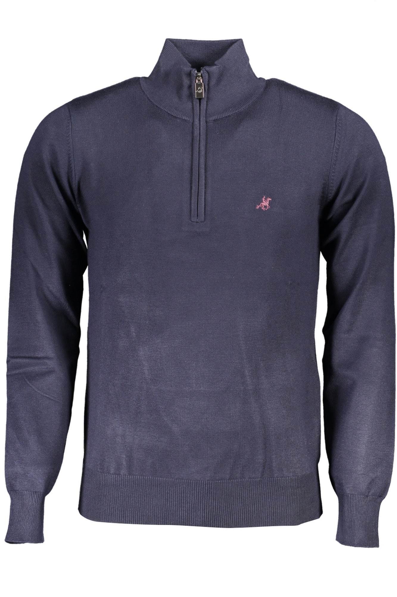 USTR202_BLBLU-R – Blaues Herrenhemd mit Stickerei und halbem Reißverschluss – Größe: L, XL, 2XL, 3XL – Farbe: Blu