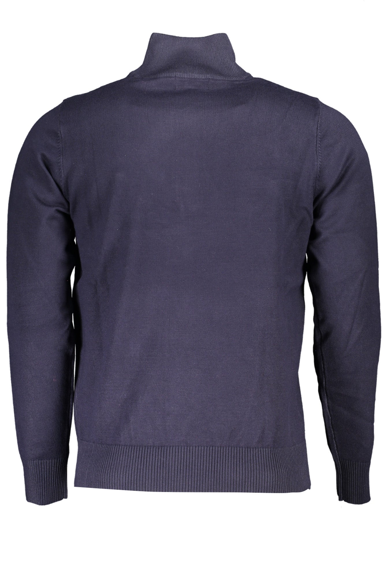USTR202_BLBLU-B – Stylisches Herren Langarmshirt in Blau mit Reißverschluss & Stickerei – Größe: M, L, XL, 2XL, 3XL – Farbe: Blu