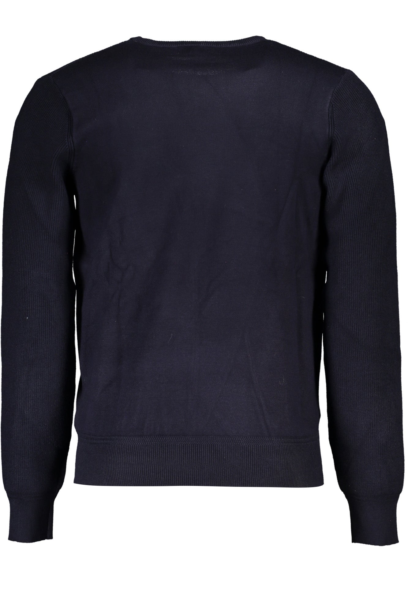 USTR924_BLBLU – Blaues Herren Langarmshirt mit Kontrastdetails und Logo - Rundhals – Größe: M, L, XL, 2XL, 3XL – Farbe: Blu