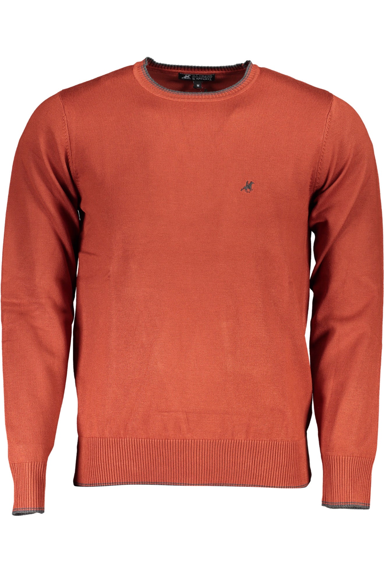 USTR207_BRBRONZO – Herren Langarmshirt in Bronze mit Kontrastdetails und Stickerei – Größe: 2XL, 3XL – Farbe: Bronzo