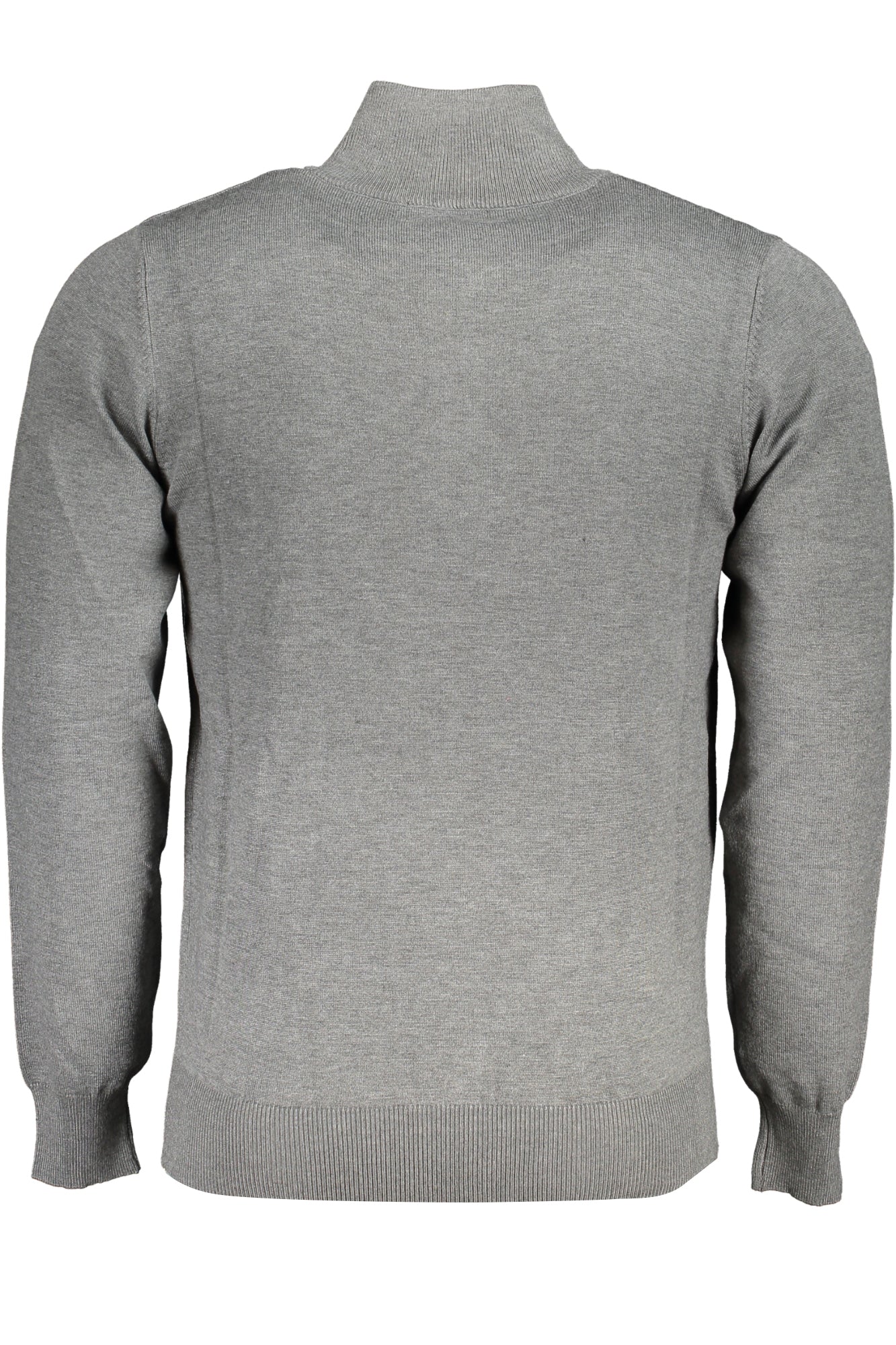 USTR202_GRGMELAN – Elegantes graues Herrenhemd mit Reißverschluss und edler Stickerei – Größe: 2XL, M, XL – Farbe: Grigio