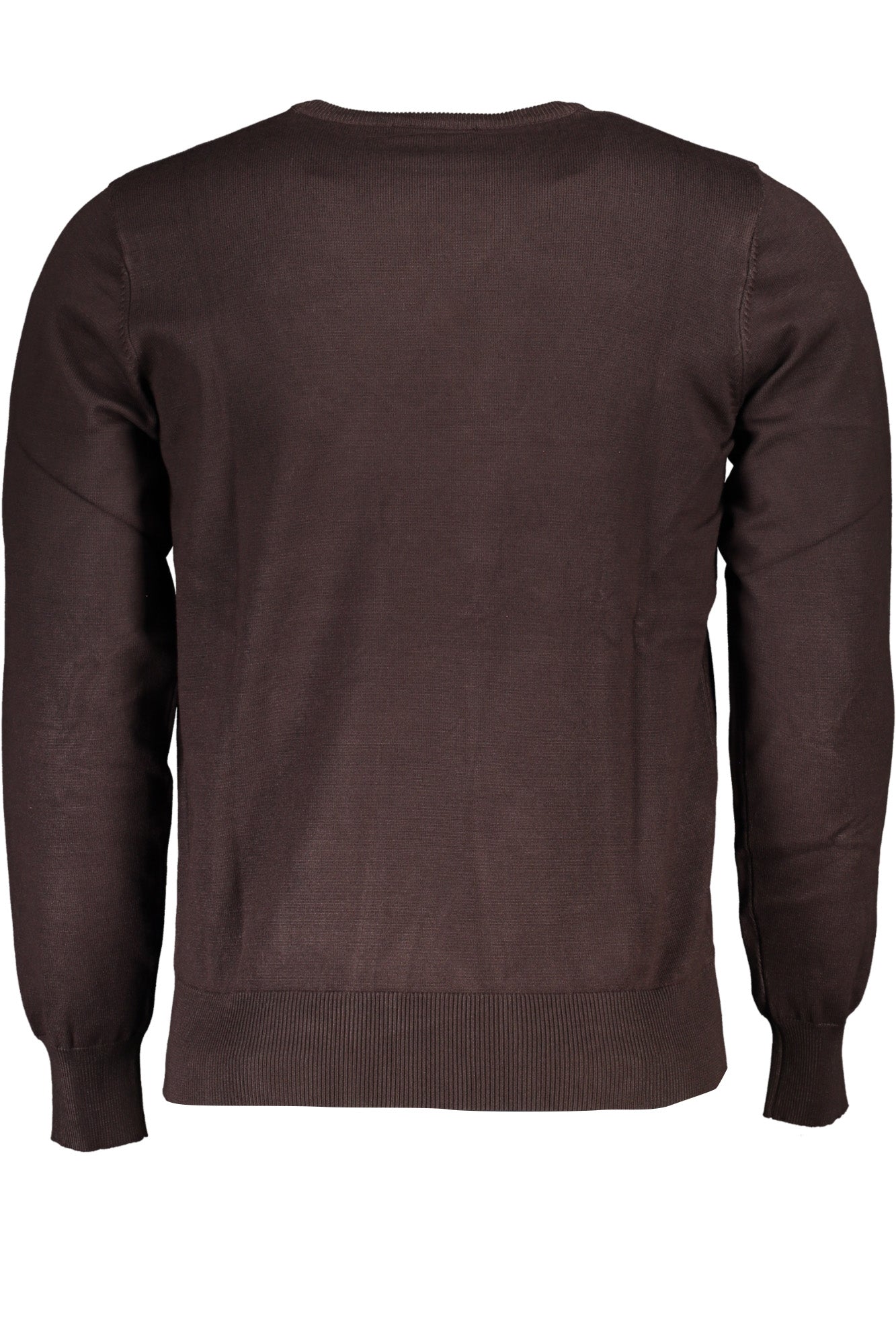 USTR200_MAMORO – Herren Langarmshirt Braun mit Rundhalsausschnitt und Logo-Stickerei – Größe: M, XL, 2XL, 3XL – Farbe: Marrone
