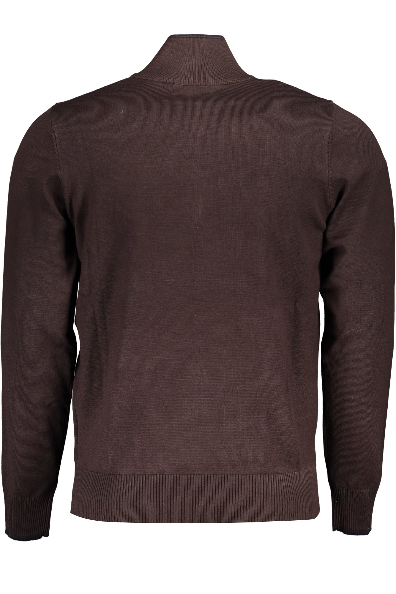 USTR208_MAMORO – Elegantes Herrenhemd Braun: Langarm, Reißverschluss, Kontrastdetails – Größe: XL, 2XL, M, L – Farbe: Marrone