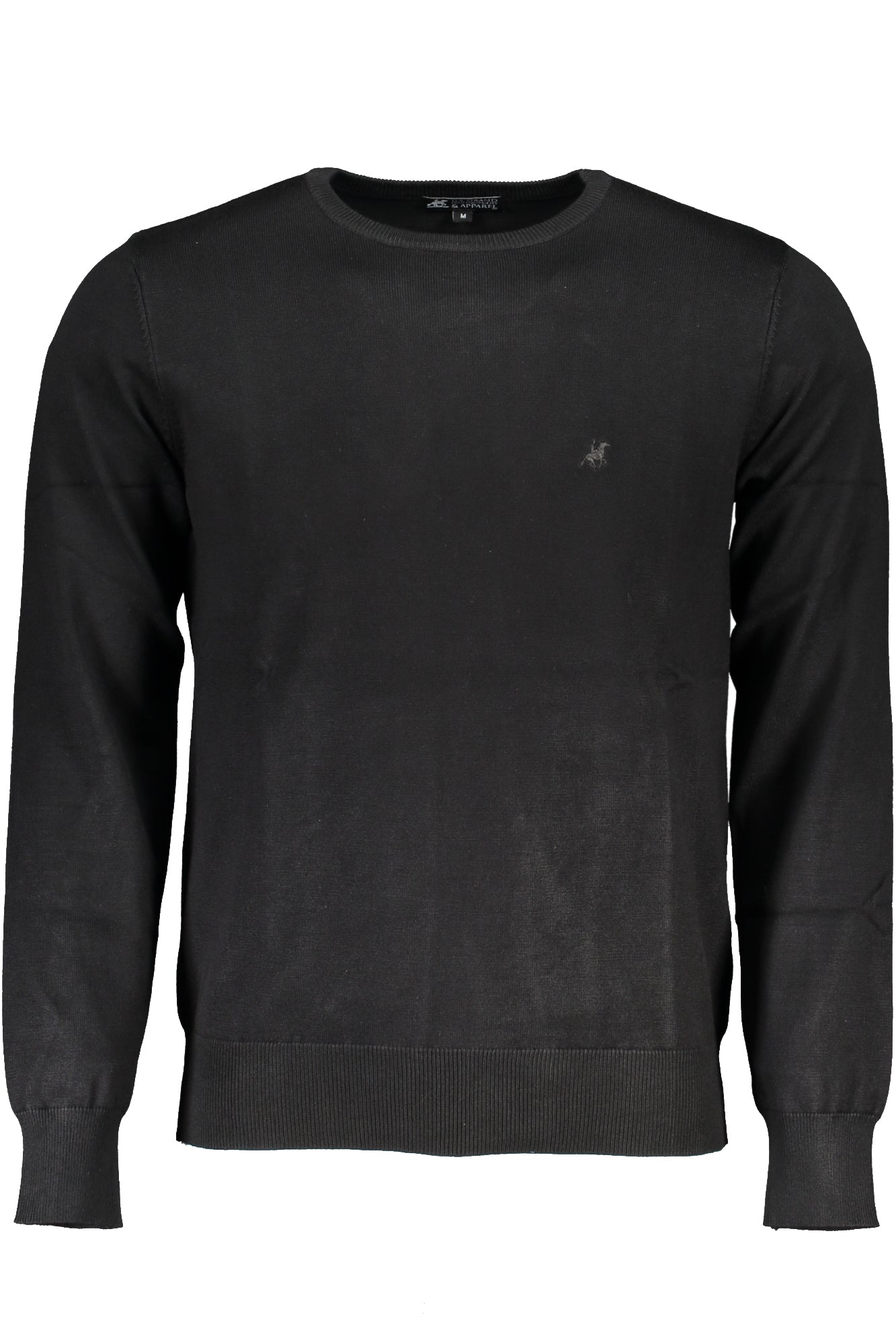 OUSTR260_NENERO – Schwarzes Oversize-Herren-Shirt mit Stickerei & Rundhalsausschnitt – Größe: 3XL, 4XL, 5XL, 6XL – Farbe: Nero