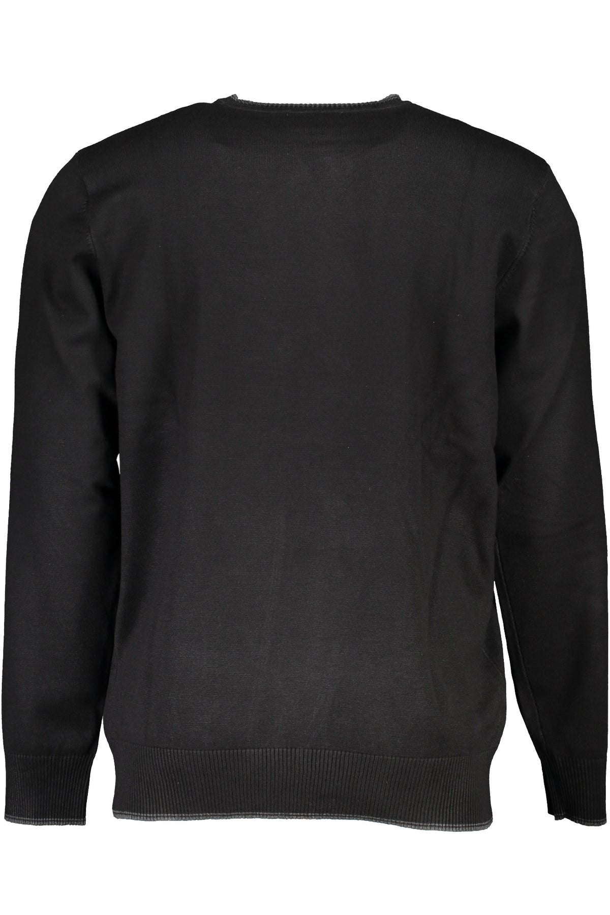 OUSTR264_NENERO – Großer schwarzer Herrenpullover mit Rundhals und Stickerei – Größe: 3XL, 4XL, 5XL, 6XL – Farbe: Nero