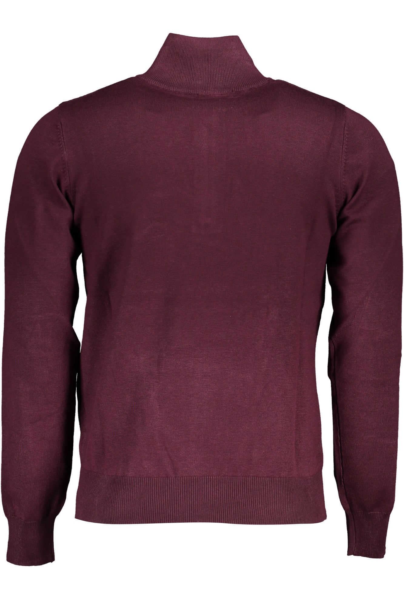 USTR202_ROBORDEAUX – Herren Langarmshirt Rot mit Reißverschluss & Stickerei Logo – Größe: M, L, XL, 2XL, 3XL – Farbe: Rosso
