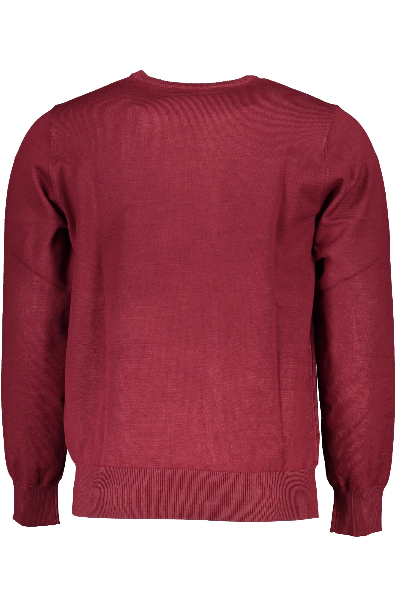OUSTR264_ROROSSO – Herrenpullover in Rot: Übergröße, Rundhals & Stickerei-Details – Größe: 3XL, 4XL, 5XL, 6XL – Farbe: Rosso