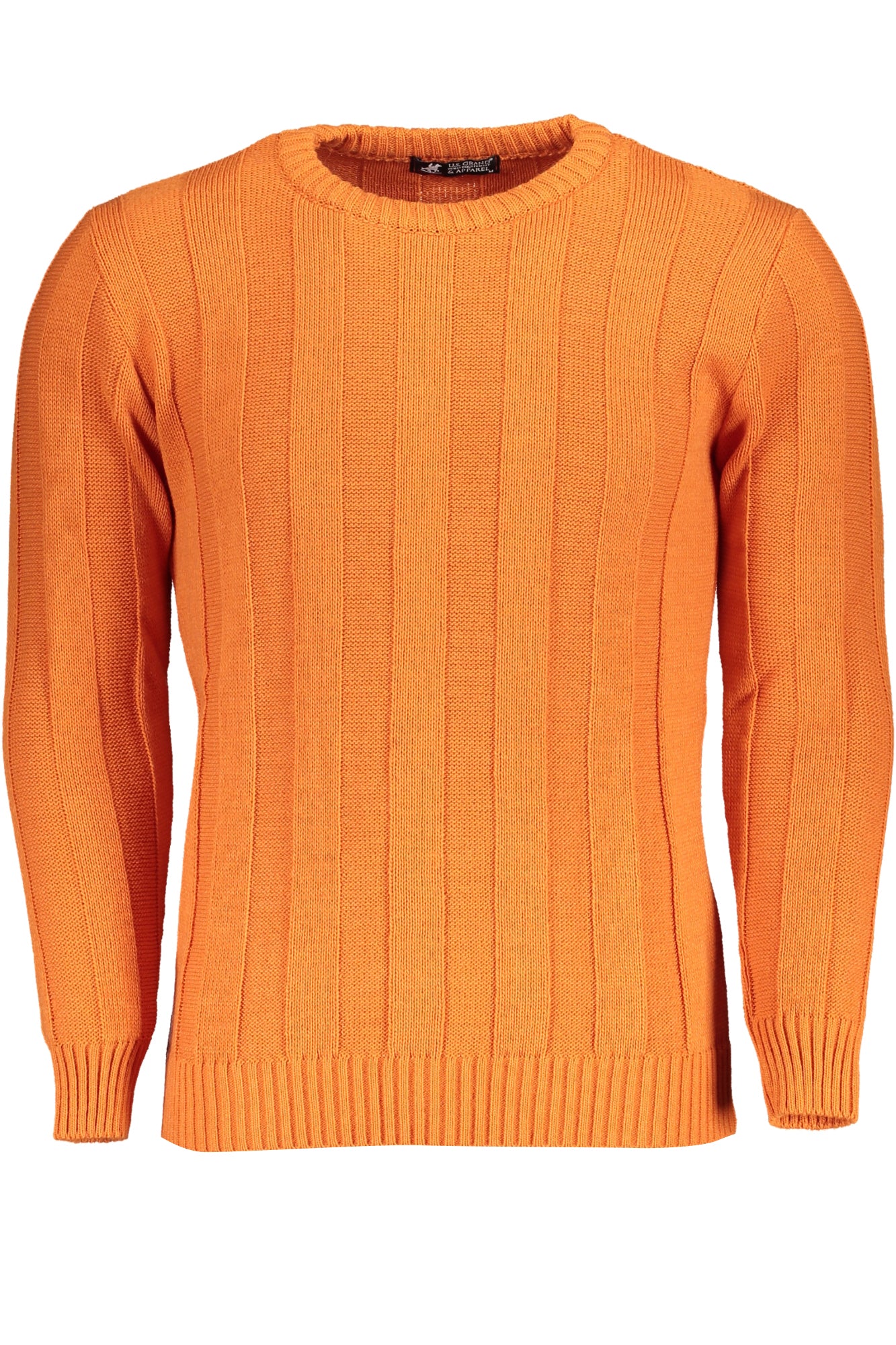 USTR958_ARMATTONE – Hochwertiger Herrenpullover Orange mit Kontrastdetails und Rundhals – Größe: M, L, XL, 2XL – Farbe: Arancione