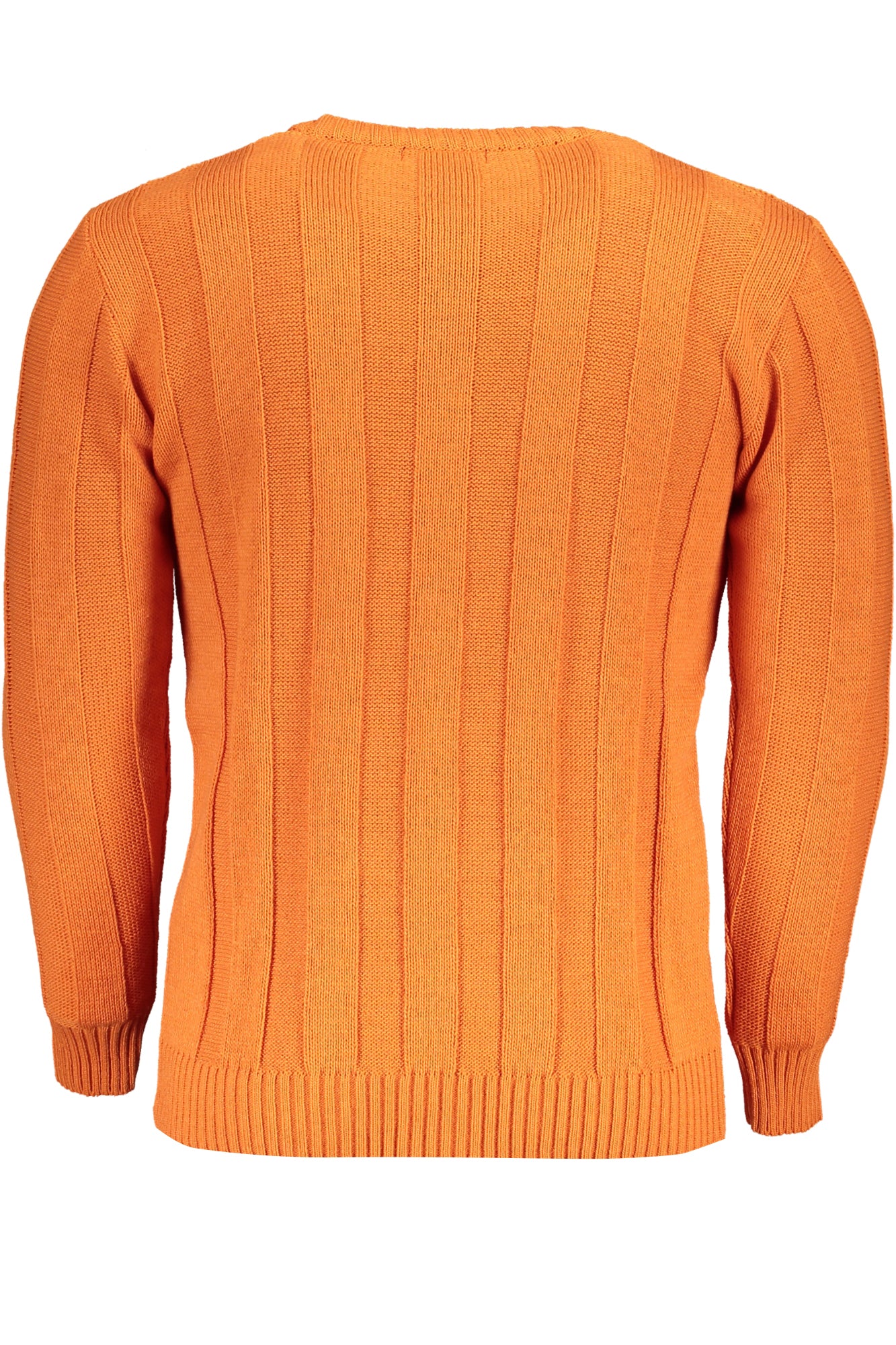 USTR958_ARMATTONE – Hochwertiger Herrenpullover Orange mit Kontrastdetails und Rundhals – Größe: M, L, XL, 2XL – Farbe: Arancione