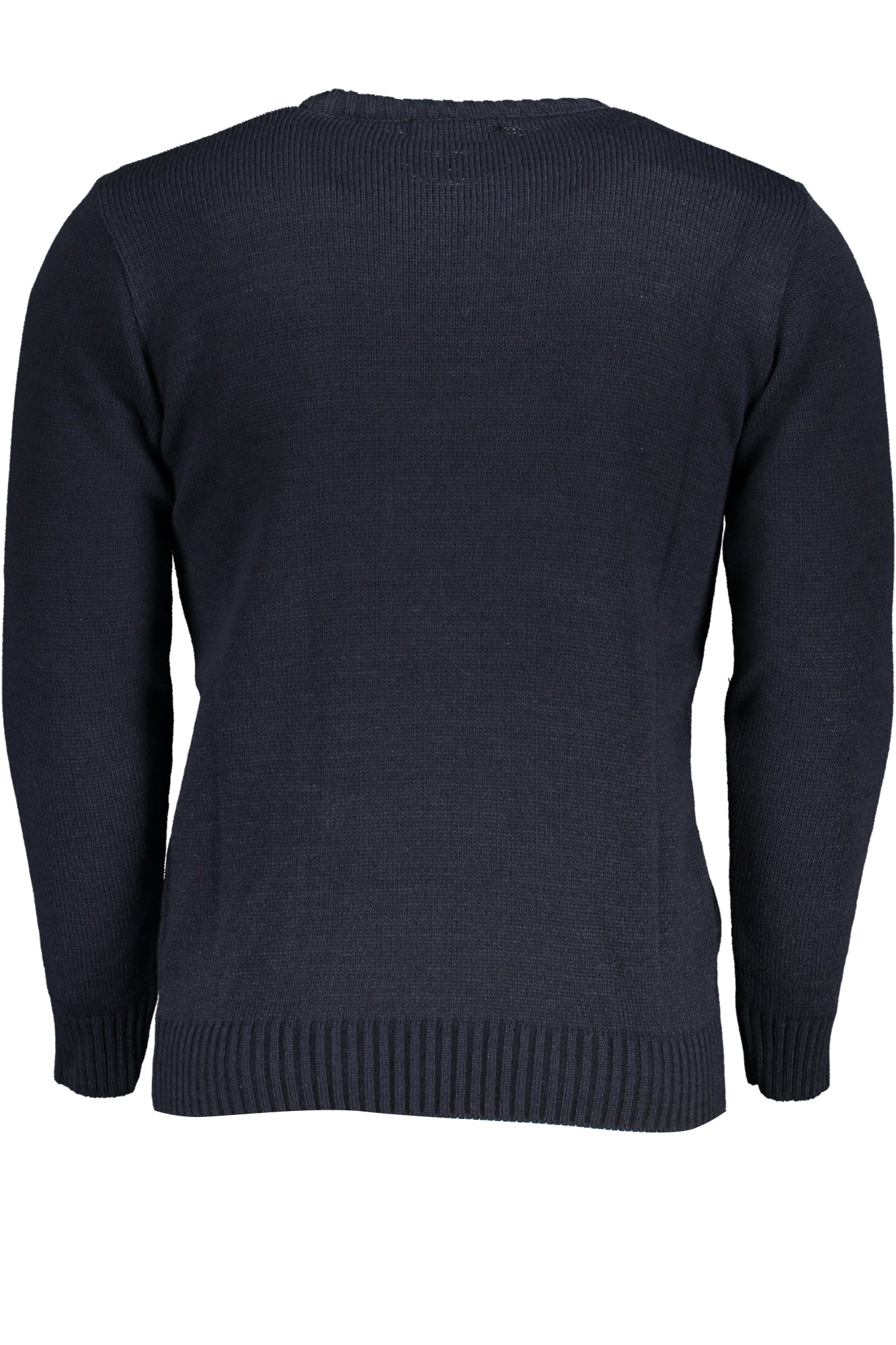 USTR950_BLBLU – Eleganter Blauer Herrenpullover mit Stickerei und Rundhalsausschnitt – Größe: M, XL, 2XL, L – Farbe: Blu