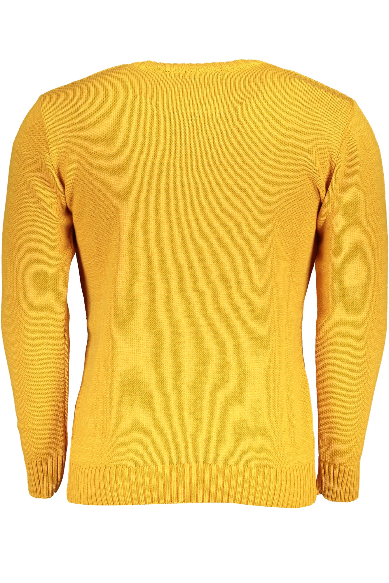 USTR950_GISENAPE – Herrenpullover Gelb: Eleganter Rundhals mit Stickerei und Logo – Größe: 2XL, M – Farbe: Giallo