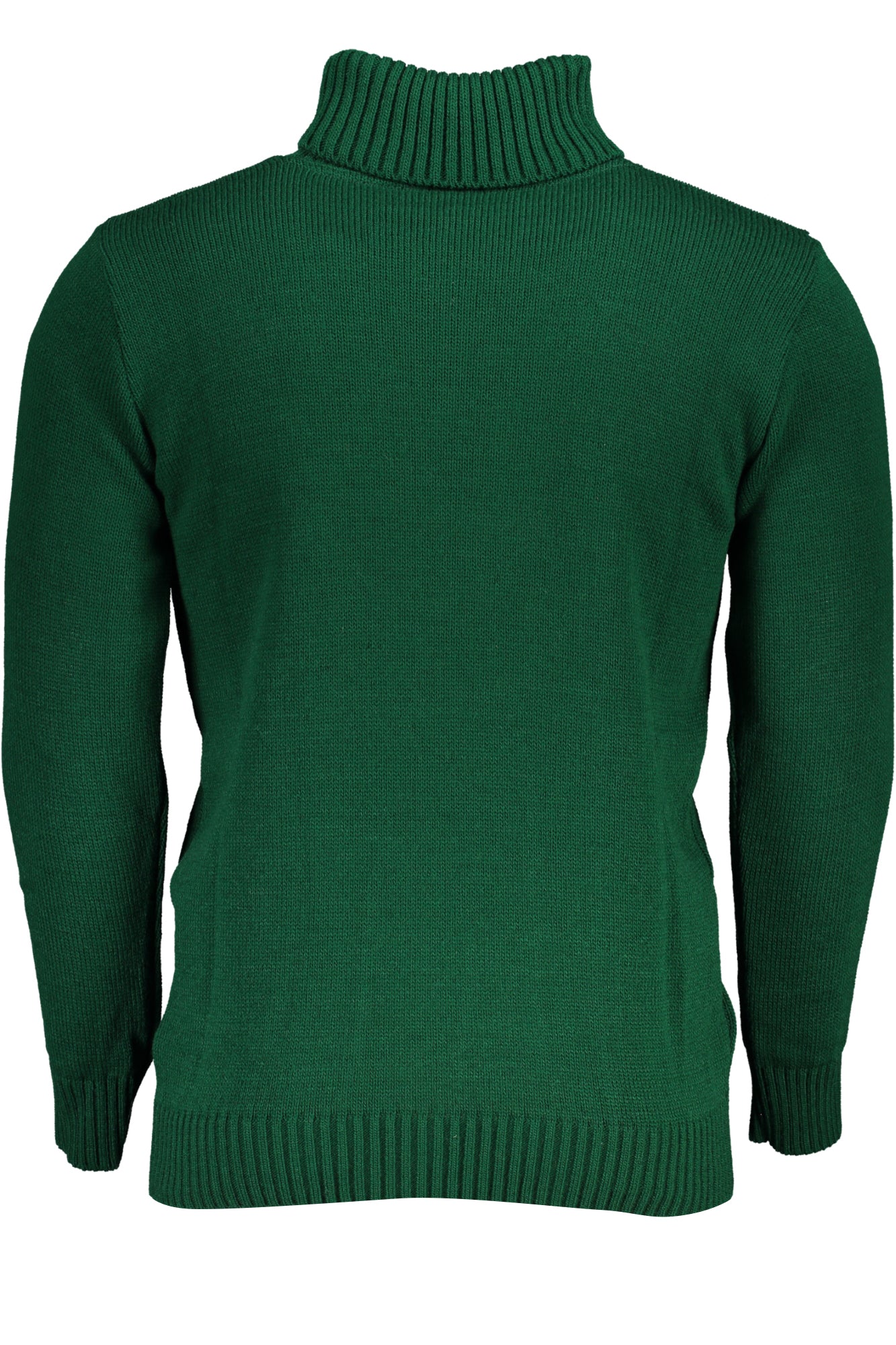 USTR951_VEVERDE – Grüner Herren-Rollkragenpullover mit Stickerei - Elegant & Bequem – Größe: 2XL, XL – Farbe: Verde