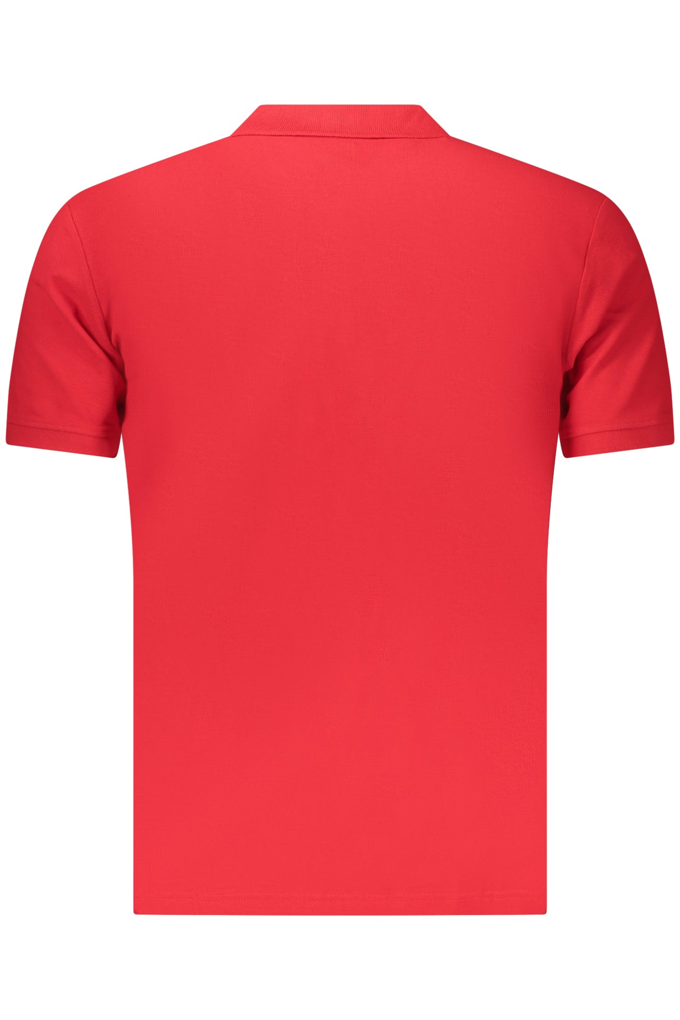 AU03196ALVAR_ROA9100 – Herren Kurzarm-Poloshirt in Rot mit Applikation und 3 Knöpfen – Größe: S, M, L, XL, 2XL, 3XL – Farbe: Rosso