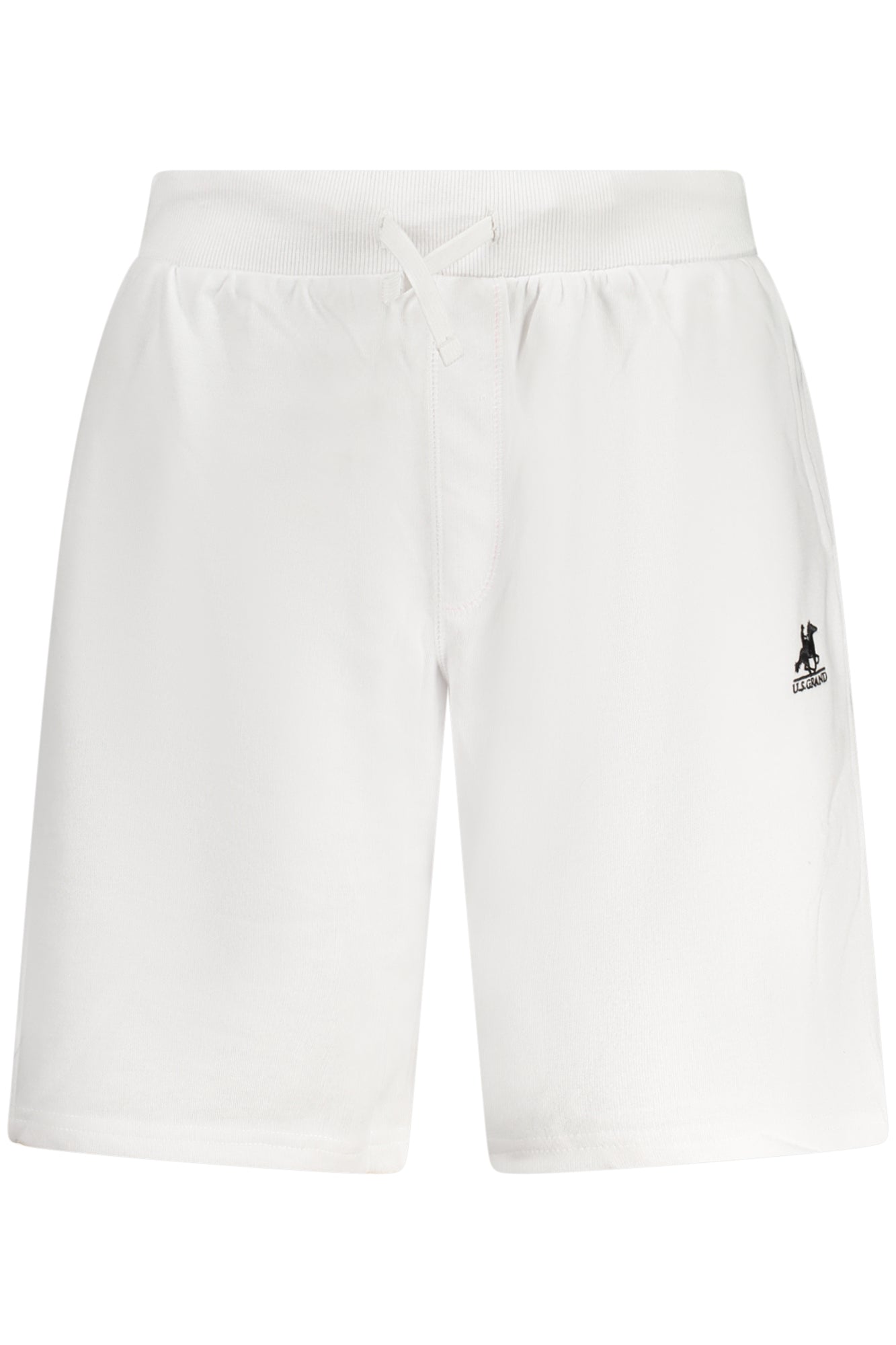 AU02657_BI6BIAN – Lässige Herren-Shorts Weiß mit Kordelzug & Stickdetails – Größe: S, M, L, XL, 2XL, 3XL – Farbe: Bianco