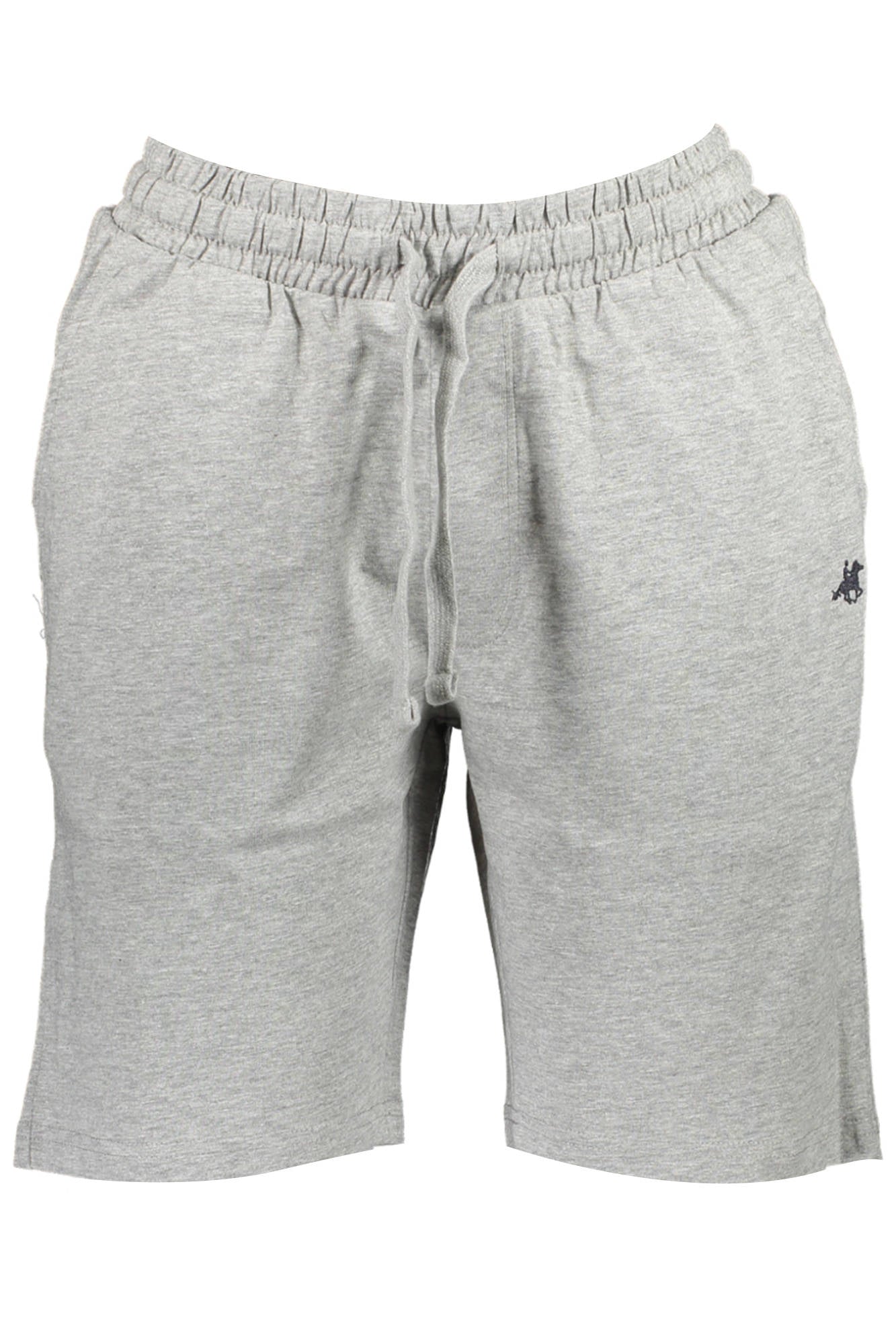 USB-086_GRIGIO_GRIGIO-MELANGE – Herren-Sportshorts Grau: Elastisch mit Kordelzug & 3 Taschen – Größe: 2XL – Farbe: Grigio