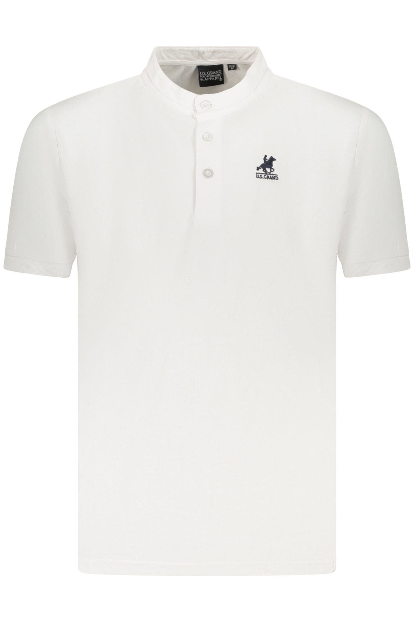 AU02661_BI6BIANC – Herren Kurzarm-Poloshirt Weiß mit Stehkragen & Stickerei – Größe: S, M, L, XL, 2XL, 3XL – Farbe: Bianco