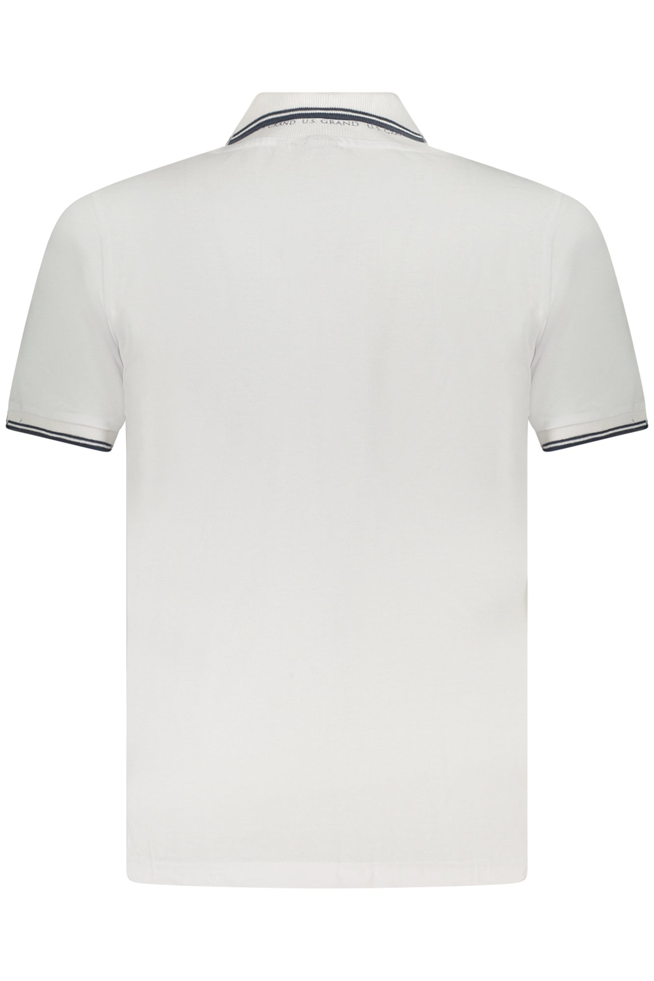 AU02659_BI6BIANC – Elegantes Herren Kurzarm-Poloshirt in Weiß mit Stickerei und Kontrastdetails – Größe: S, M, L, XL, 2XL, 3XL – Farbe: Bianco