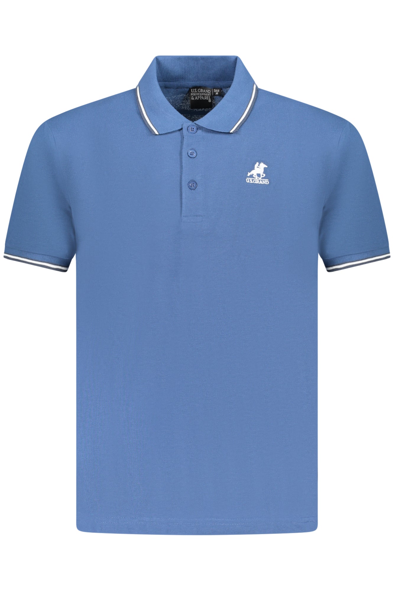 AU02660_BL2JEANS – Herren Poloshirt Blau - Kurzarm, Kontrastdetails, Stickerei Logo – Größe: S, M, L, XL, 2XL, 3XL – Farbe: Blu