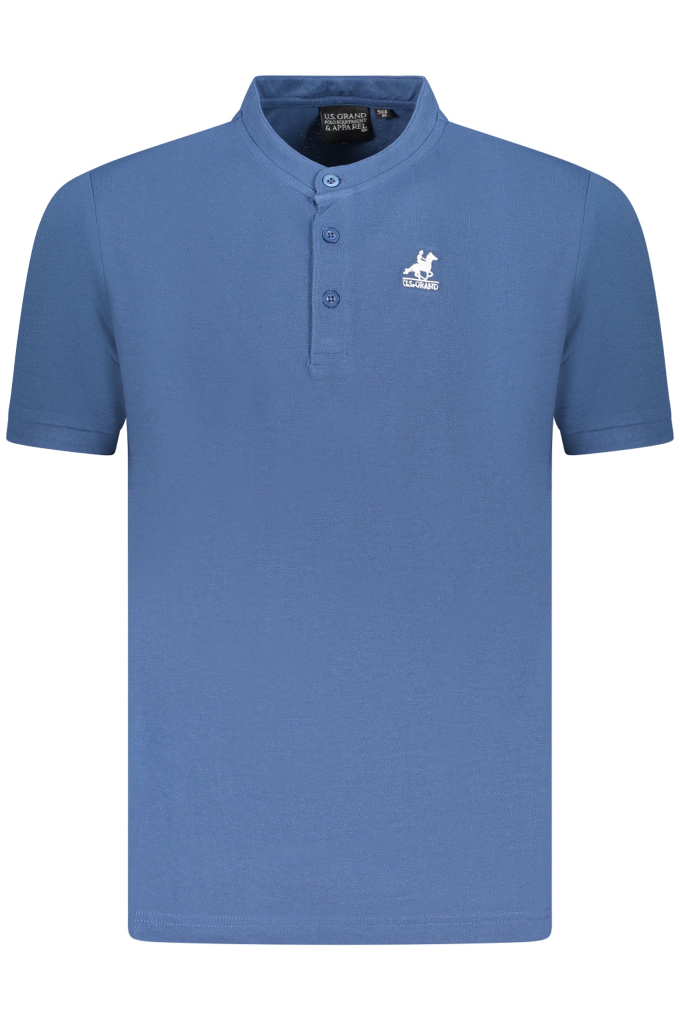 AU02661_BL2JEANS – Blaues Herren-Poloshirt mit Stehkragen & Stickerei - Kurzarm – Größe: S, M, L, XL, 2XL, 3XL – Farbe: Blu