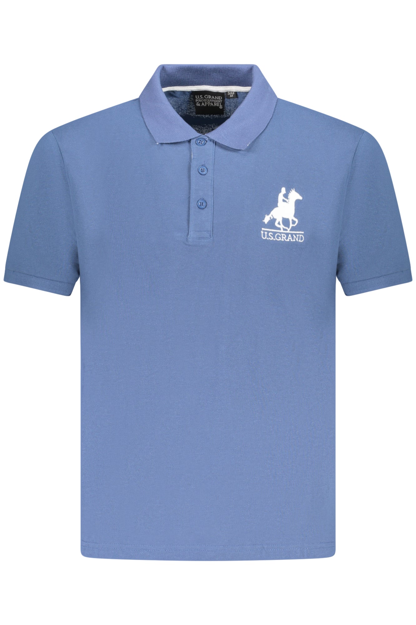 AU02662_BL2JEANS – Herren Poloshirt Blau: Kurzarm mit Stickerei und 3 Knöpfen – Größe: S, M, L, XL, 2XL, 3XL – Farbe: Blu