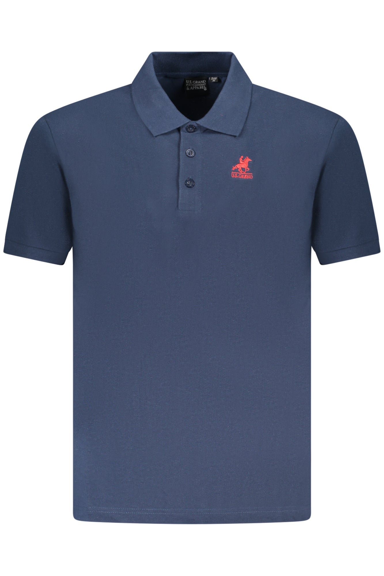 AU02658_BL1NAVY – Hochwertiges Kurzarm-Poloshirt für Herren in Blau mit Stickerei – Größe: S, M, L, XL, 2XL, 3XL – Farbe: Blu