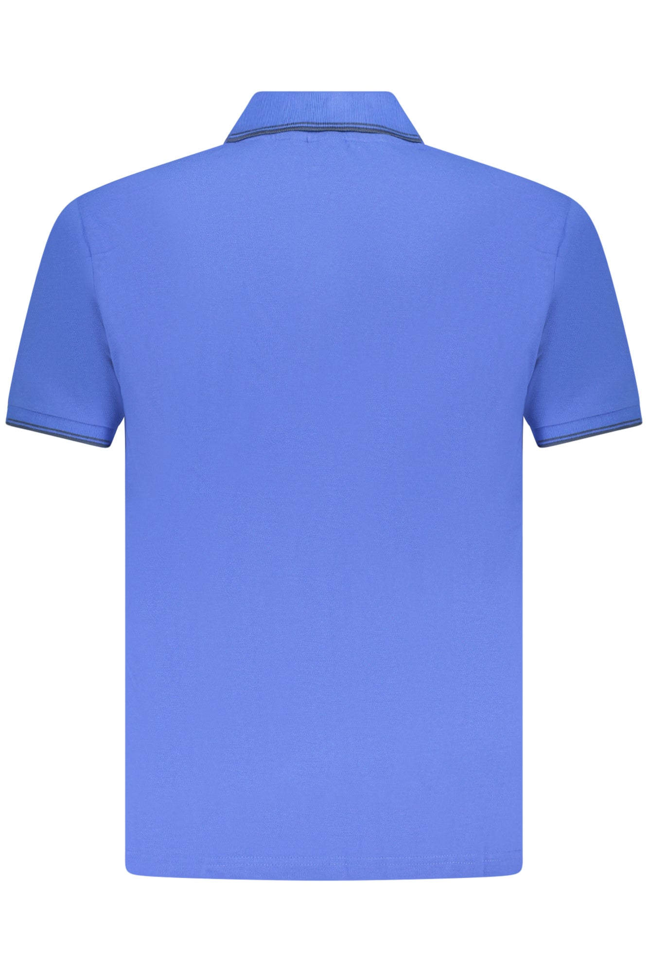 AU02659_BL3AZZUR – Elegantes Herren-Poloshirt Blau: Kurzarm mit Stickerei & Kontrastdetails – Größe: S, M, L, XL, 2XL, 3XL – Farbe: Blu