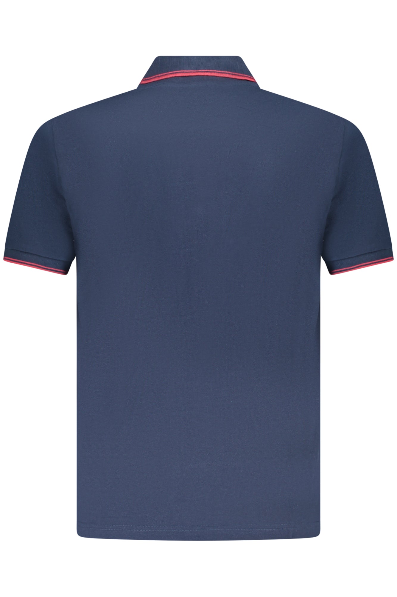 AU02659_BL1NAVY – Stilvolles Herren Kurzarm-Poloshirt in Blau mit Stickerei und Details – Größe: S, M, L, XL, 2XL, 3XL – Farbe: Blu