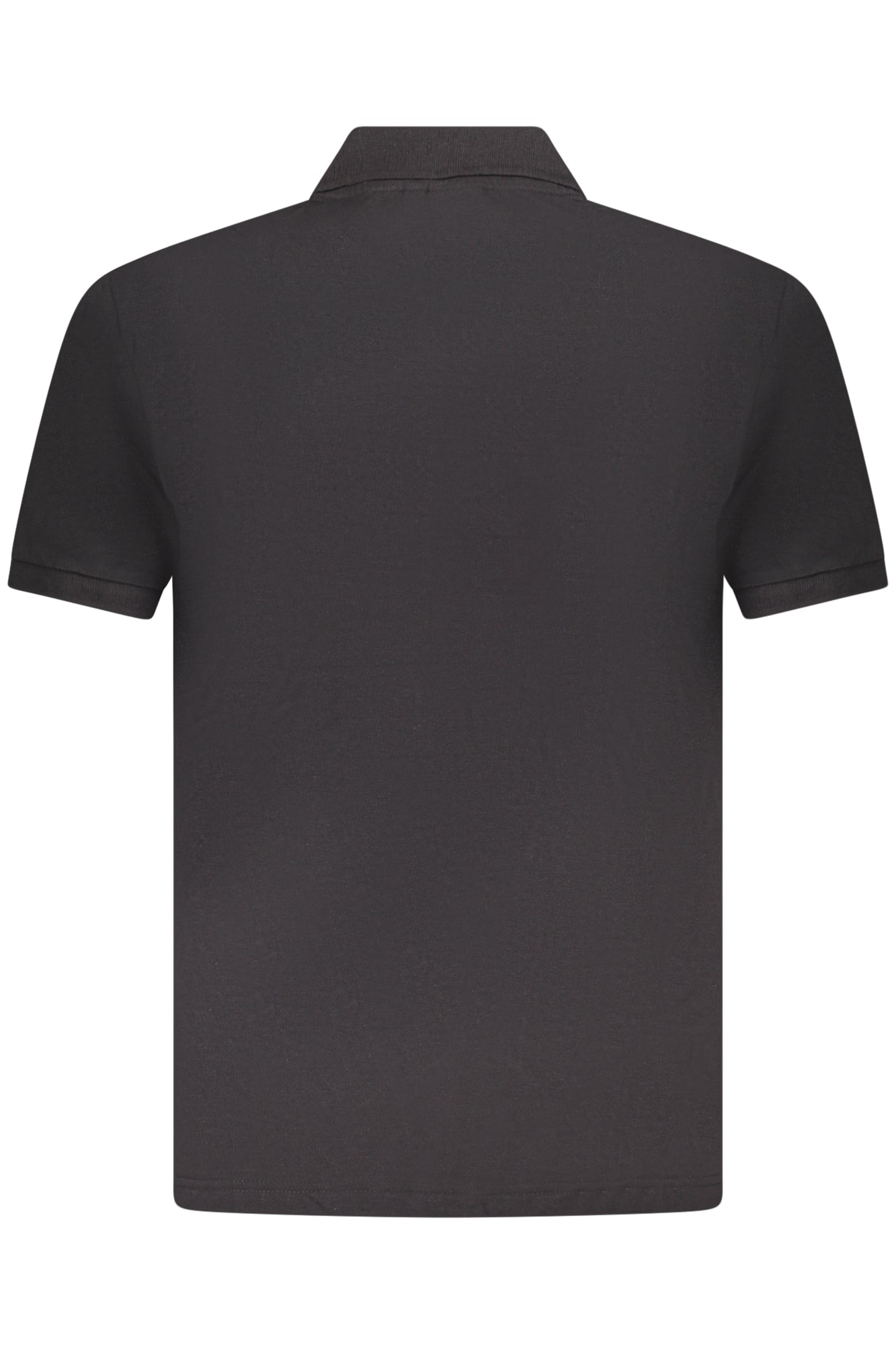 AU02658_NE23NERO – Elegantes Herren Poloshirt Schwarz mit Stickerei und 3 Knöpfen – Größe: S, M, L, XL, 2XL, 3XL – Farbe: Nero