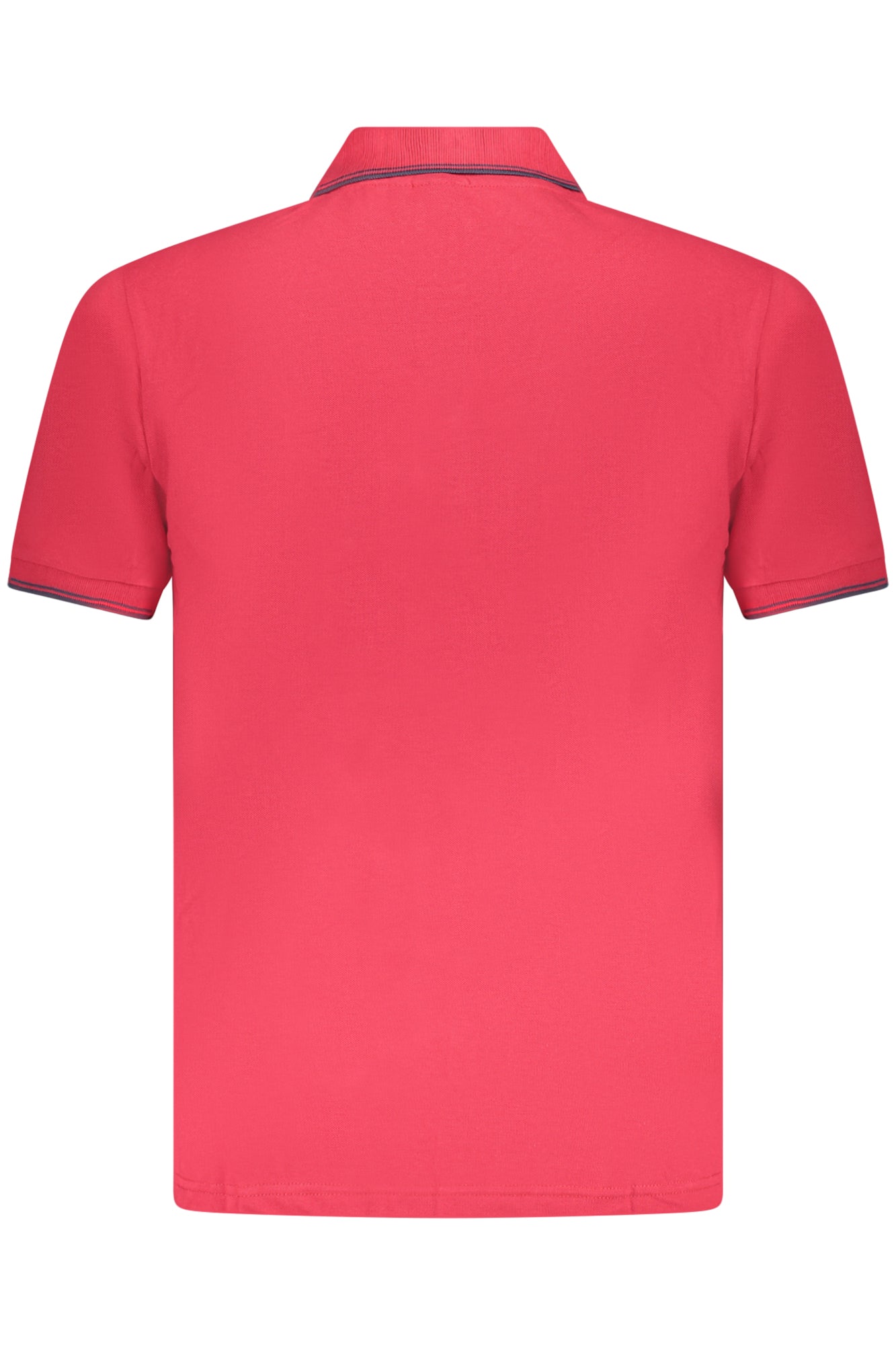 AU02659_RO8ROSSO – Herren Polohemd Rot mit Stickerei und Kontrastdetails - Kurzarm – Größe: S, M, L, XL, 2XL, 3XL – Farbe: Rosso