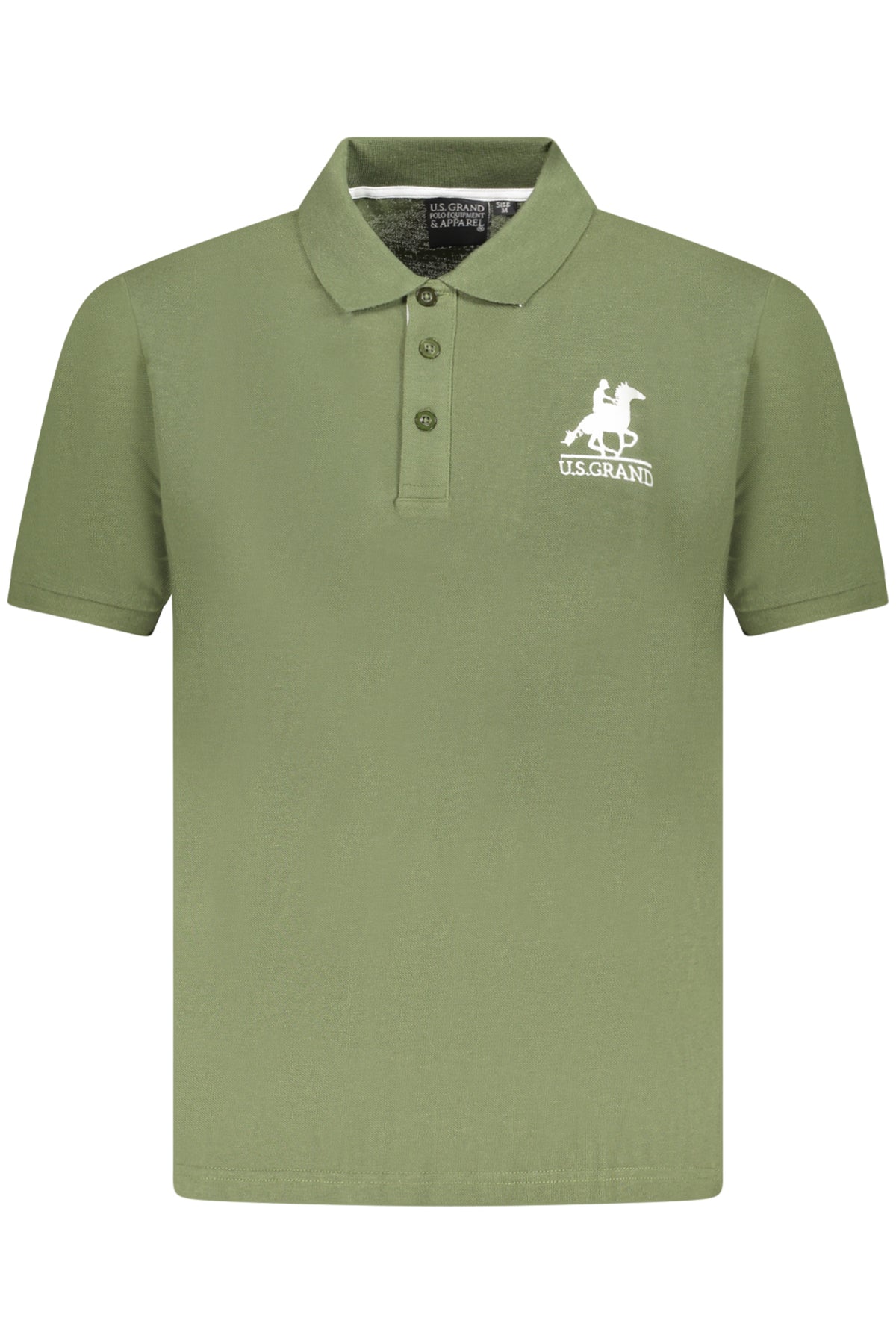 AU02662_VE16VERD – Elegantes Grünes Kurzarmhemd für Herren mit Stickerei & Logodetails – Größe: S, M, L, XL, 2XL, 3XL – Farbe: Verde