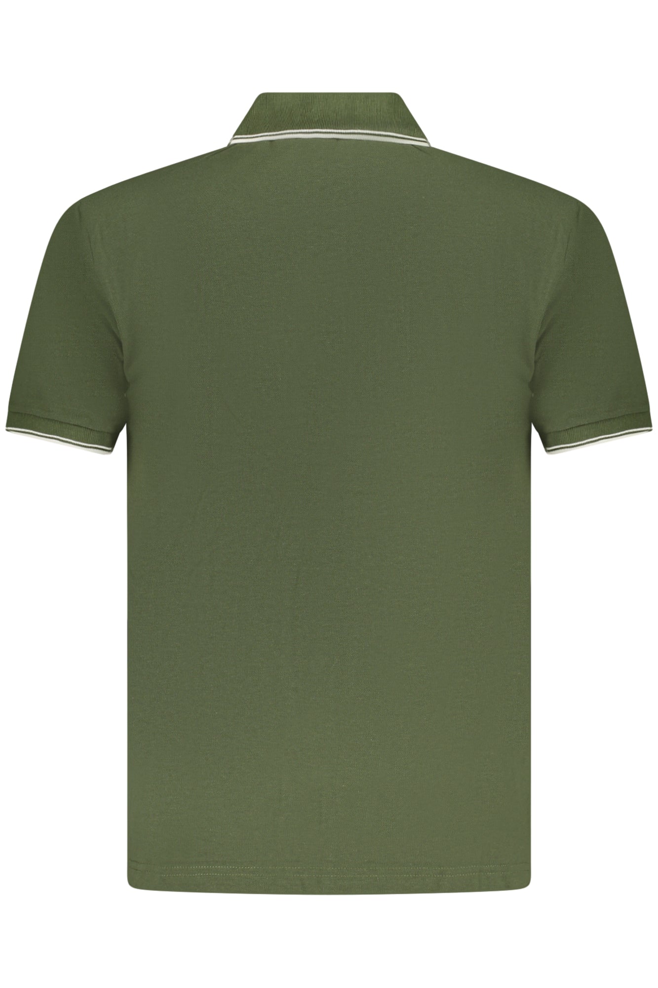 AU02659_VE16VERM – Herren Kurzarm-Poloshirt in Grün mit Kontrastdetails und Stickerei – Größe: S, M, L, XL, 2XL, 3XL – Farbe: Verde