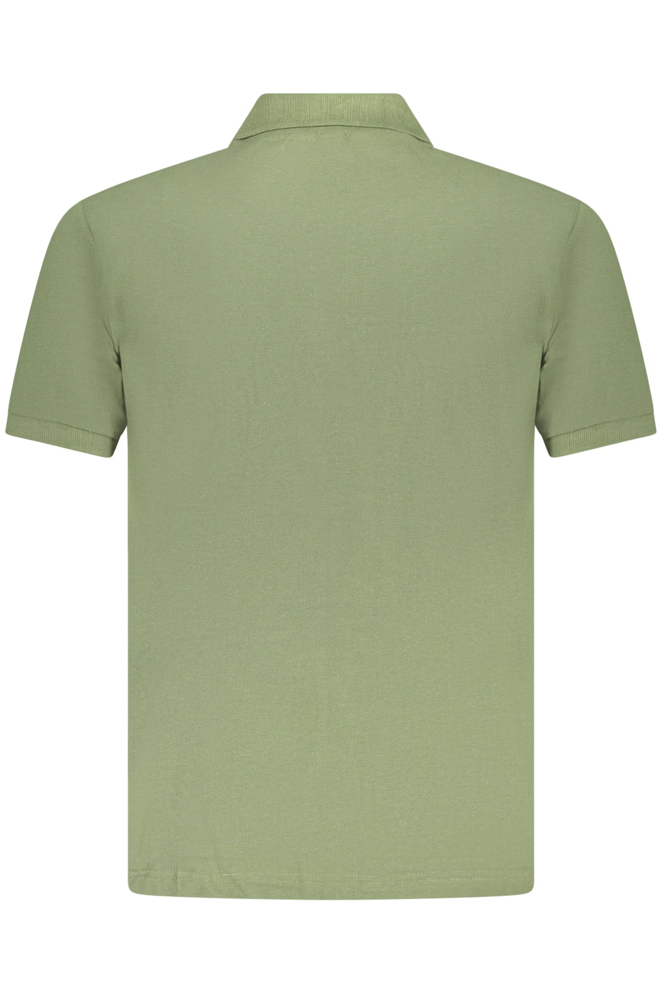 AU02658_VE16VERM – Poloshirt Herren in Grün: Eleganz mit 3 Knöpfen & Stickerei – Größe: S, M, L, XL, 2XL, 3XL – Farbe: Verde