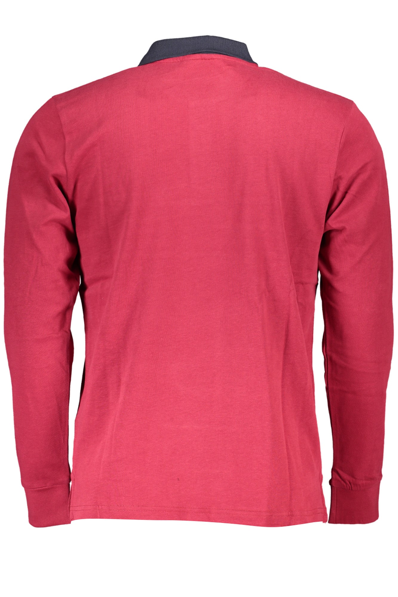 USP878_ROROSSO – Herren Langarm-Poloshirt Rot mit Kontrastdetails und Stickerei – Größe: 2XL – Farbe: Rosso