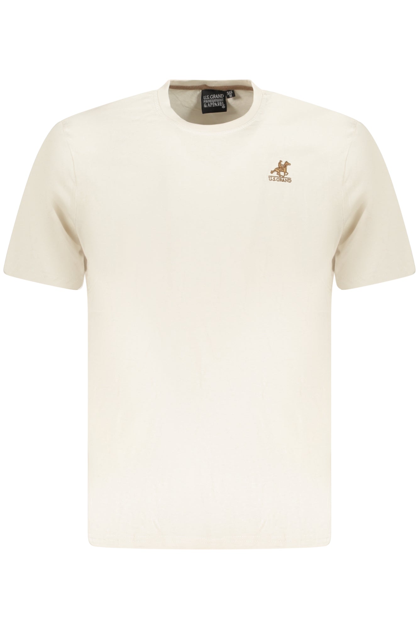 AU02643_BE17SABB – Herren T-Shirt Beige mit Rundhals und Stickerei für stilvolle Akzente – Größe: S, M, L, XL, 2XL, 3XL – Farbe: Beige