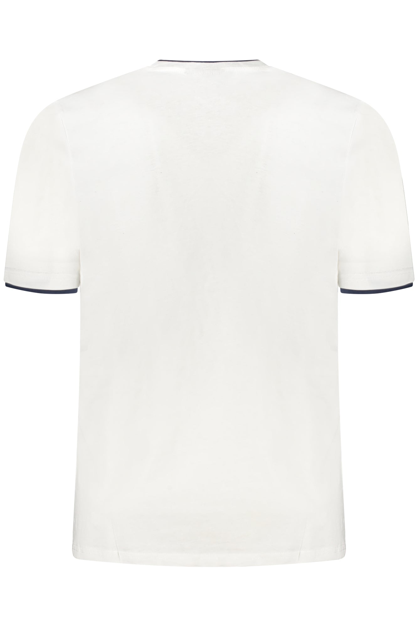 AU02644_BI6BIANC – Klassisches Herren T-Shirt: Weiß, Rundhals, Kontrastdetails und Stickerei – Größe: S, L, XL, 2XL, 3XL, M – Farbe: Bianco