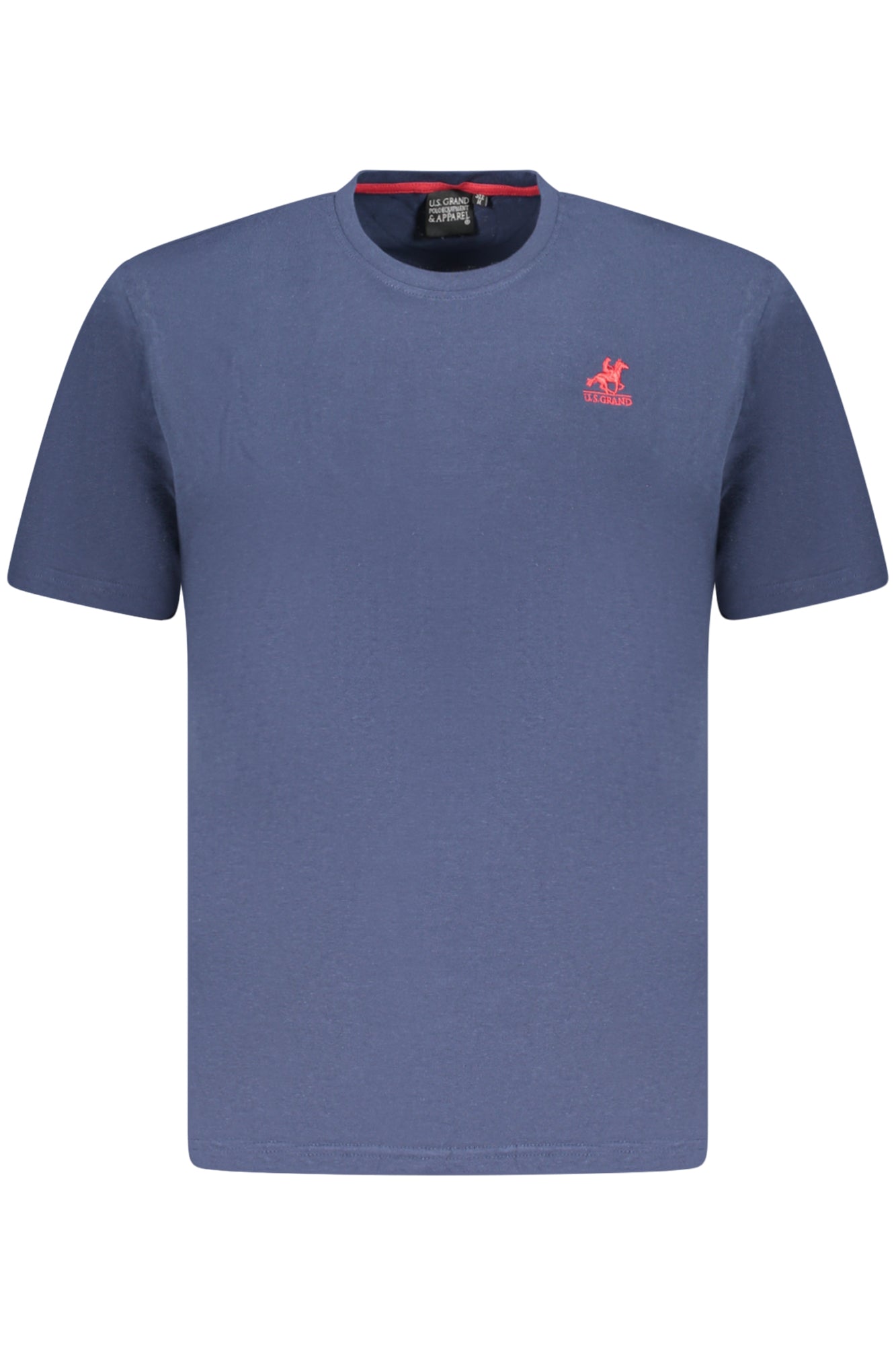 AU02643_BL1NAVY – Blaues Herren T-Shirt mit Rundhals und Stickerei - Kurzarm Essenziell – Größe: S, M, L, XL, 2XL, 3XL – Farbe: Blu