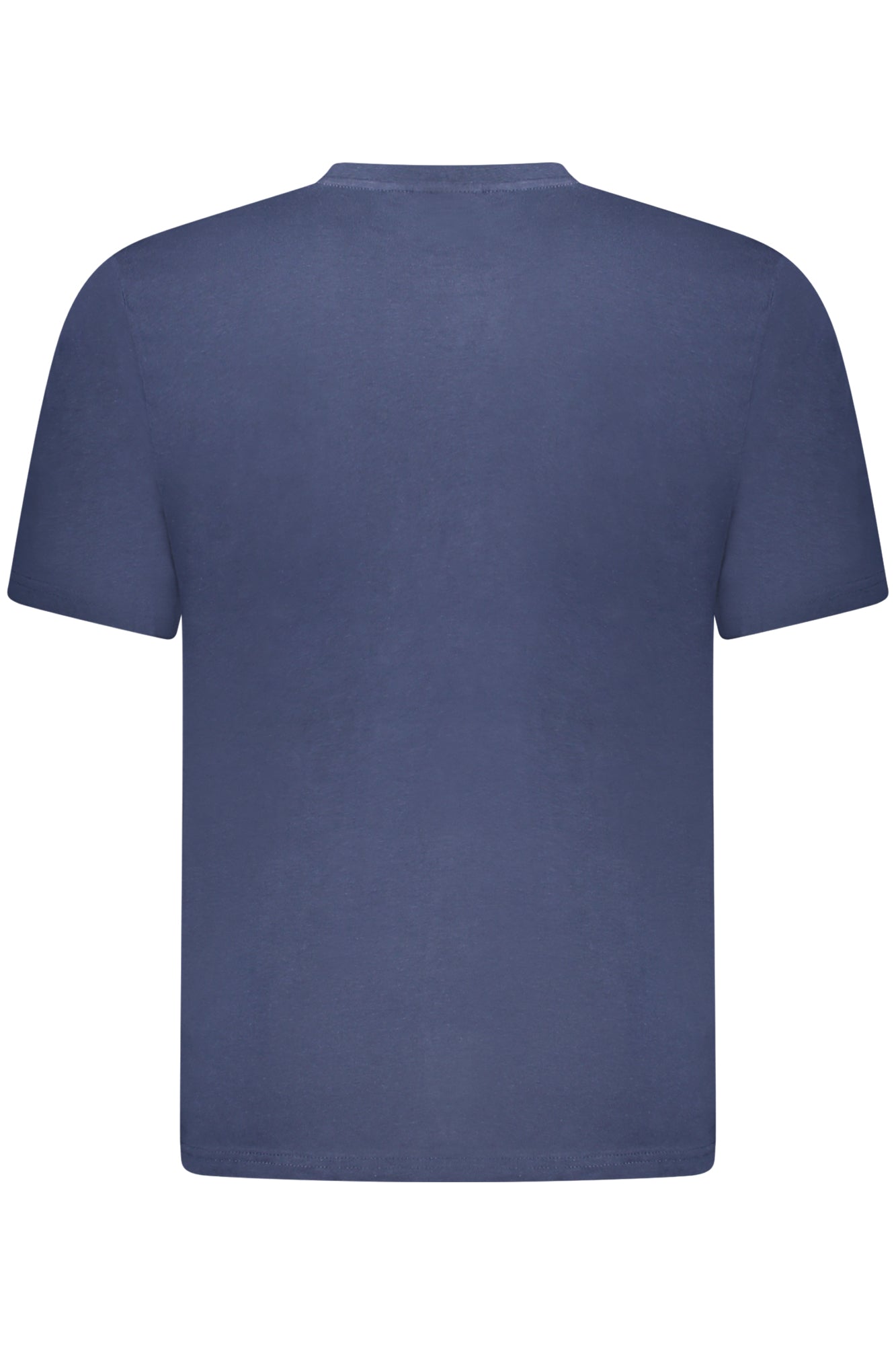 AU02649_BL1NAVY – Herren Kurzarm T-Shirt Blau mit Rundhals und Logo-Aufdruck – Größe: S, M, L, XL, 2XL, 3XL – Farbe: Blu