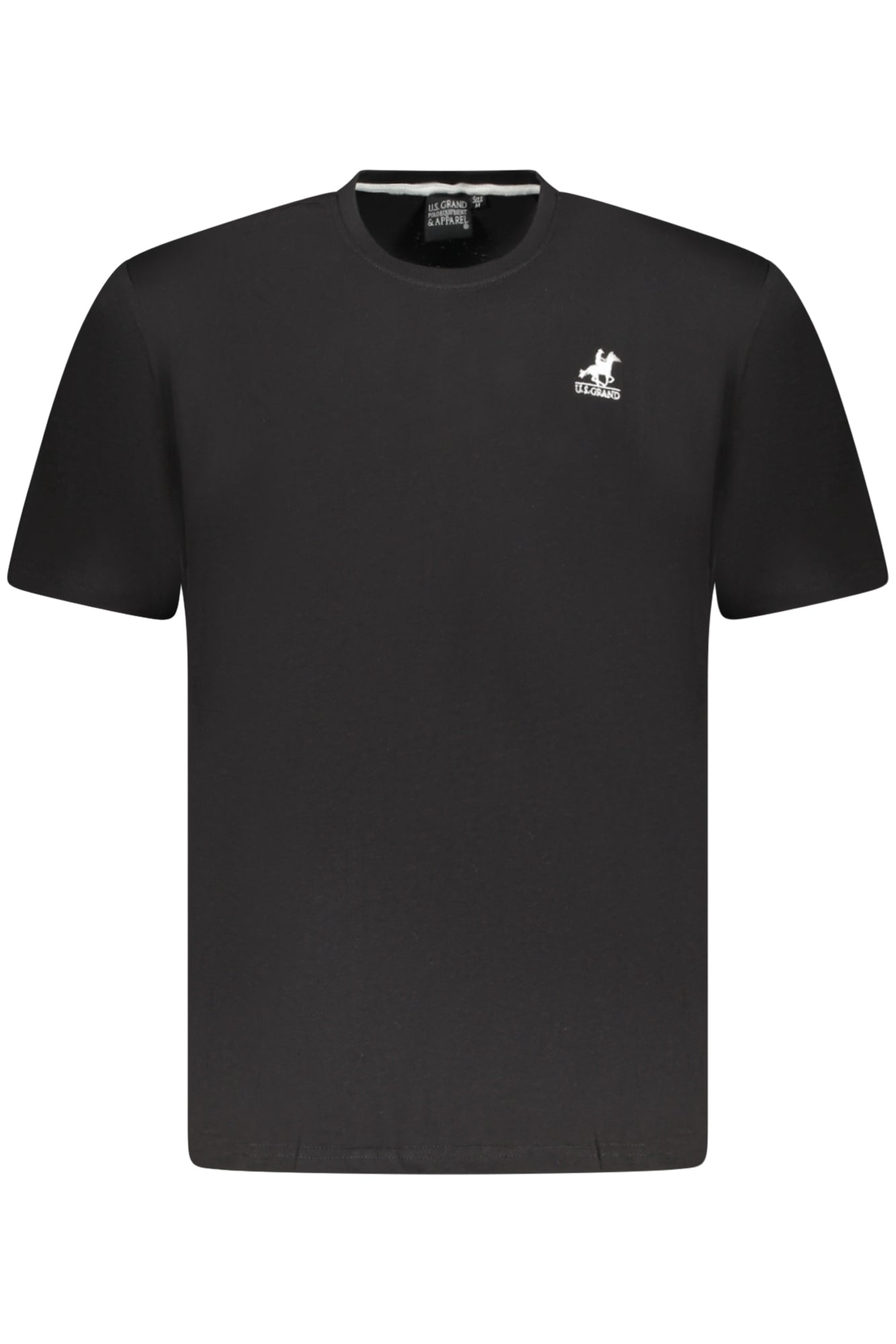 AU02643_NE23NERO – Herren Schwarz T-Shirt mit Rundhalsausschnitt & Logo-Stickerei – Größe: S, M, L, XL, 2XL, 3XL – Farbe: Nero