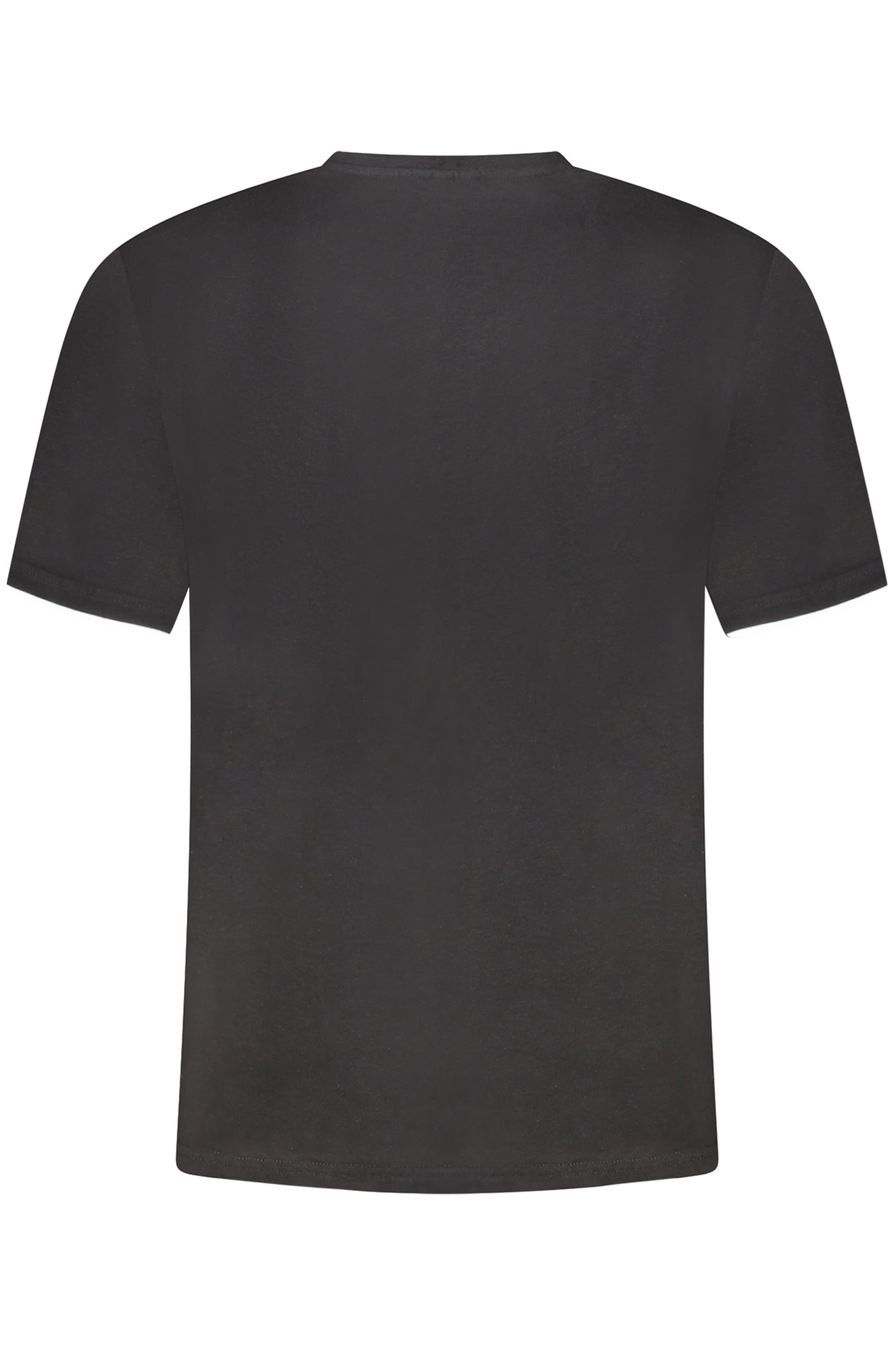 AU02644_NE23NERO – Stylisches Herren Kurzarm T-Shirt Schwarz mit Stickerei & Kontrastdetails – Größe: S, M, L, XL, 2XL, 3XL – Farbe: Nero