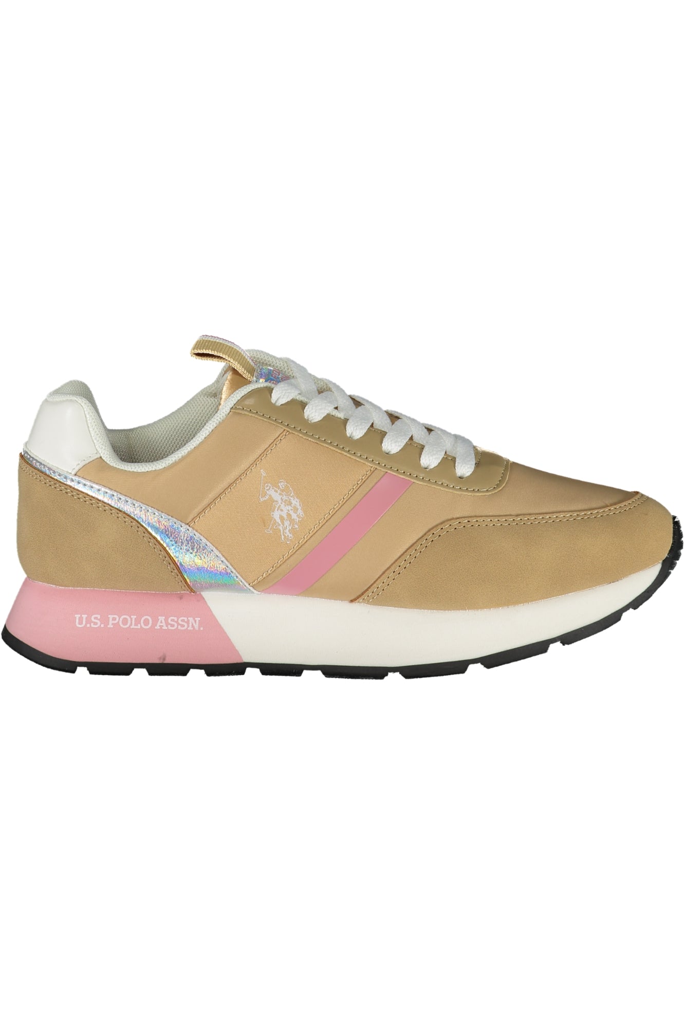 KITTY001WCNH1F_BEBEI – Beige Damen-Sportschuhe mit Kontrastdetails und Schnürsenkeln – Größe: 36, 39 – Farbe: Beige