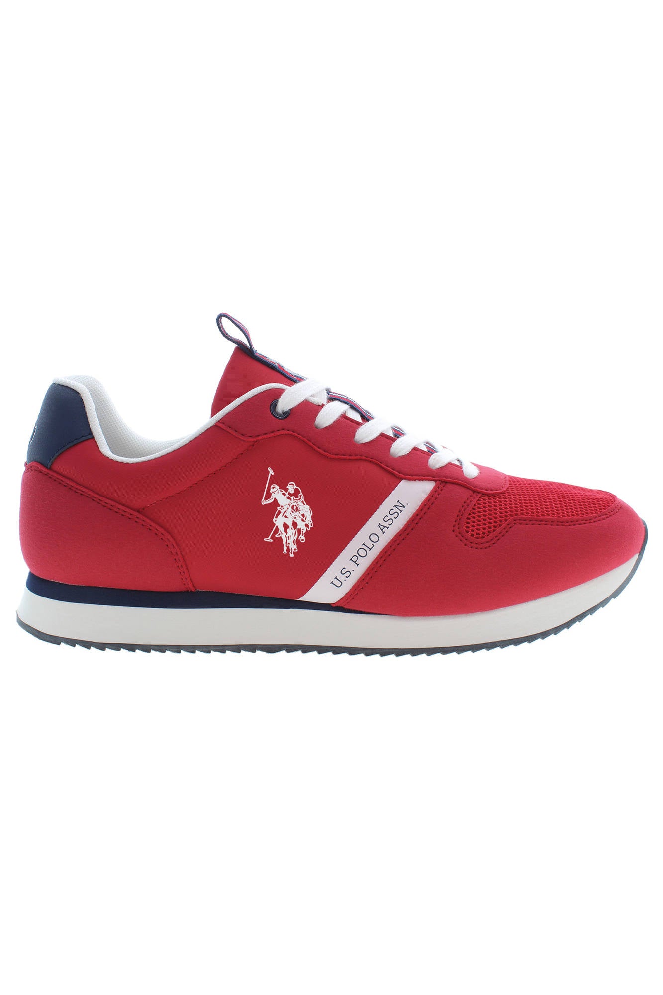 NOBIL009M3TH1_ROSSO_RED001 – Bester Preis für Herren Sportschuh in Rot mit Schnürsenkeln & Details – Größe: 42, 43, 44, 45 – Farbe: Rosso