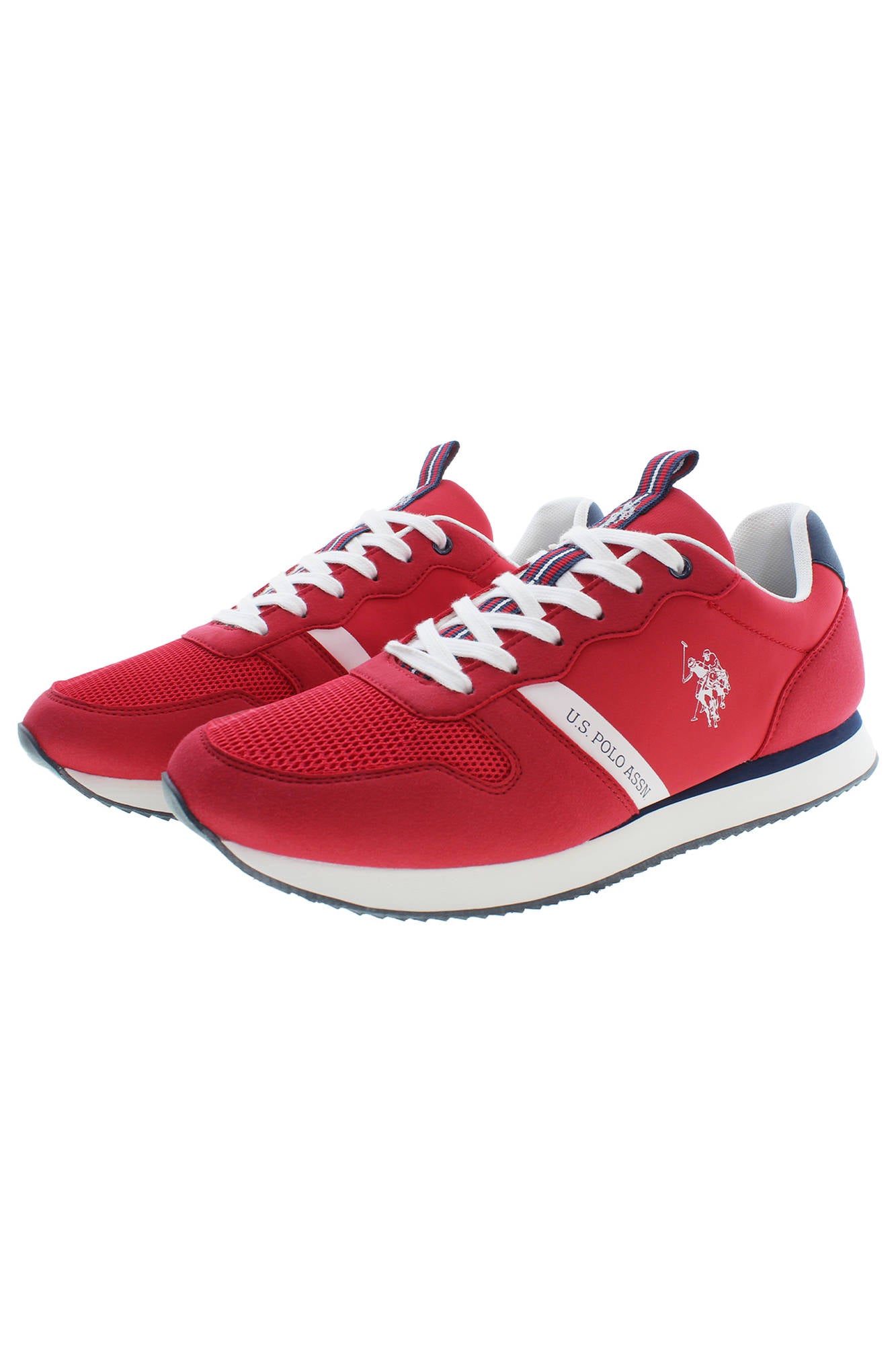 NOBIL009M3TH1_ROSSO_RED001 – Bester Preis für Herren Sportschuh in Rot mit Schnürsenkeln & Details – Größe: 42, 43, 44, 45 – Farbe: Rosso