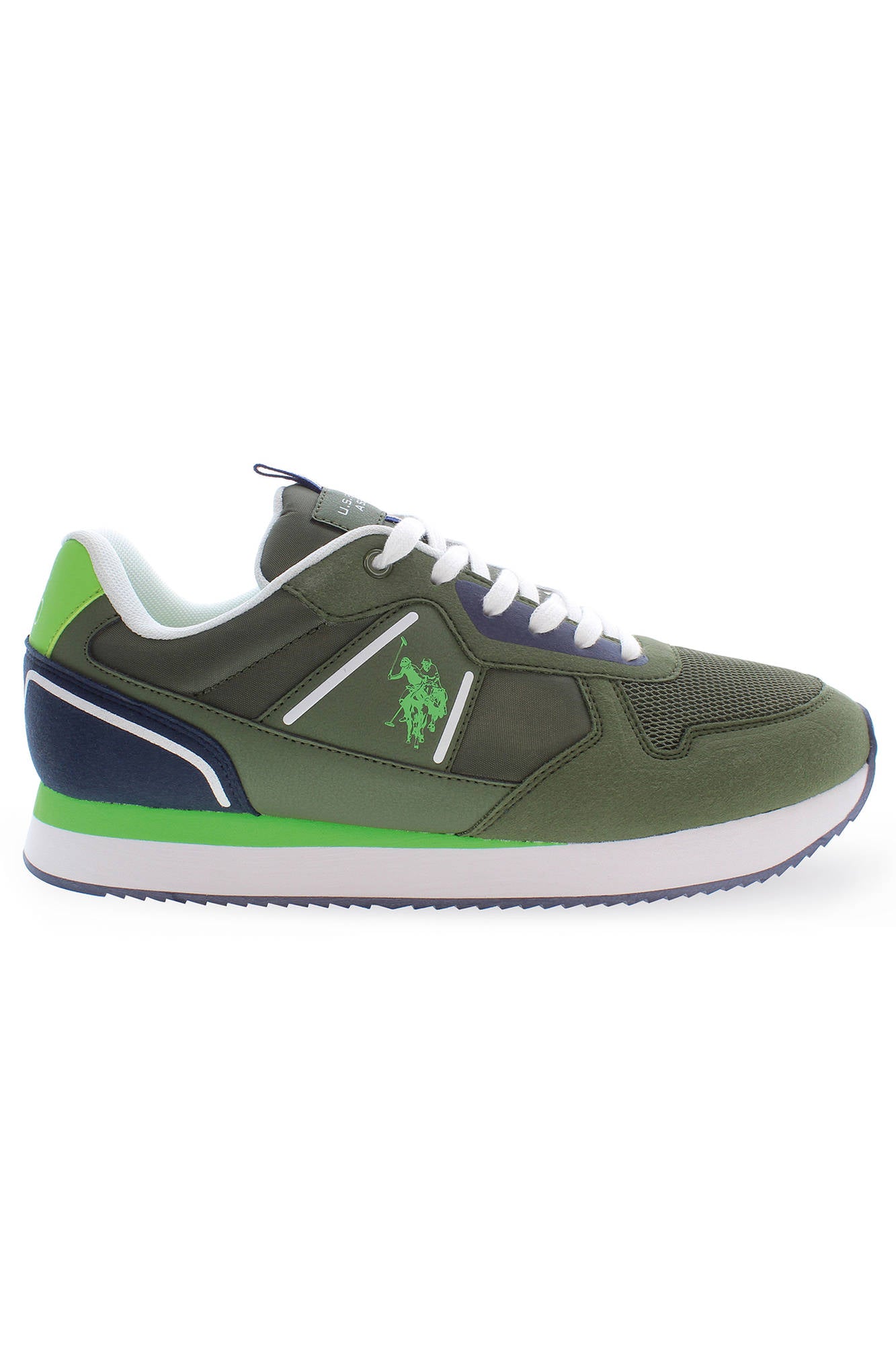 NOBIL004M3HT3_VERDE_OLI001 – Grüner Herrensportschuh mit Kontrastdetails – Top-Preis entdecken! – Größe: 41, 42, 43, 44, 45, 46 – Farbe: Verde