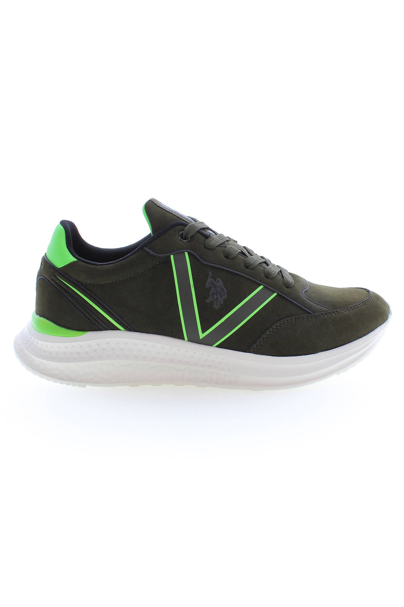 KALEB001MBYM1_VERDE_MIL – Bester Preis: Grüner Herren-Sportschuh mit Schnürsenkeln und Logo – Größe: 40, 41, 42, 43, 44, 45 – Farbe: Verde